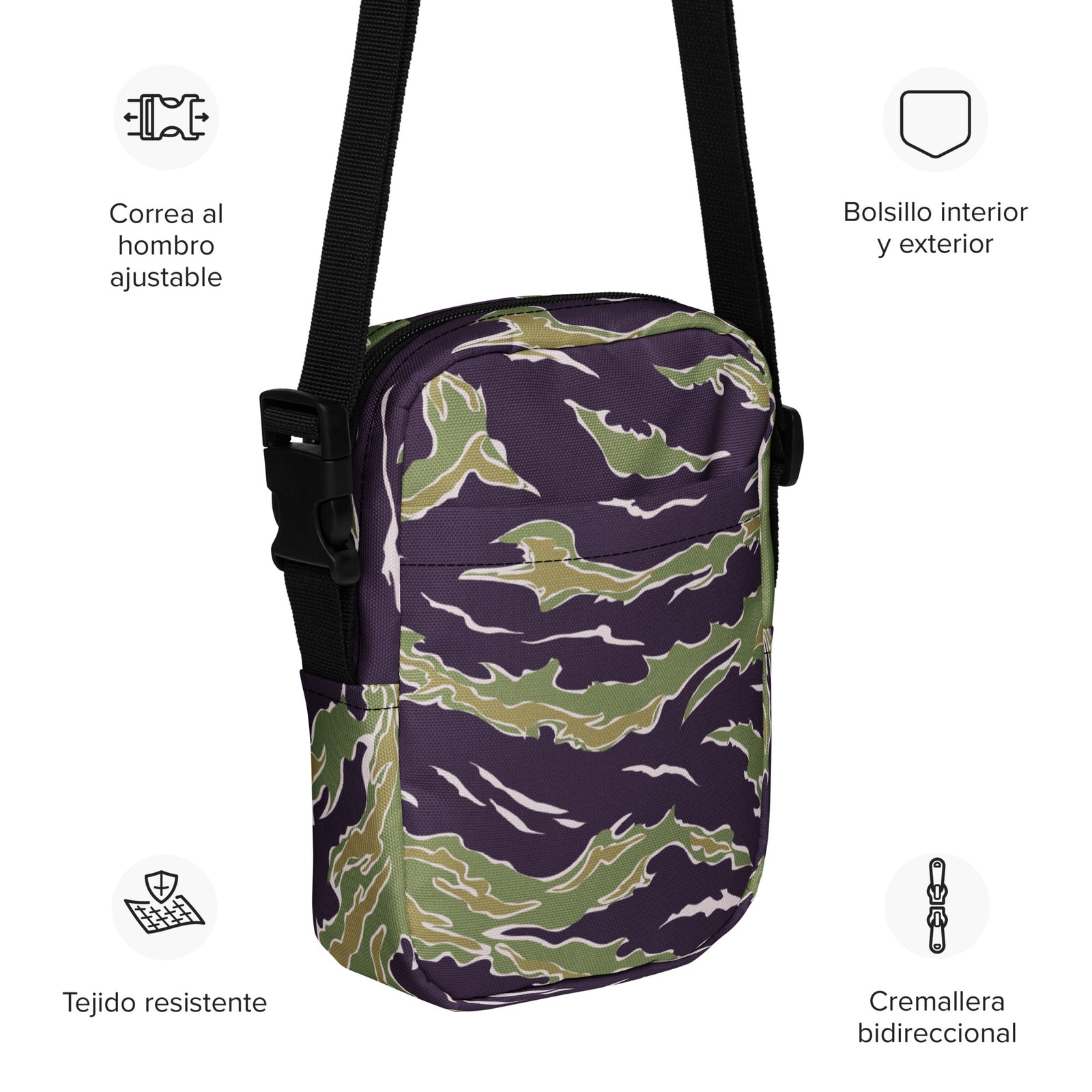 Tiger Stripe Camo Utility Crossbody Bag