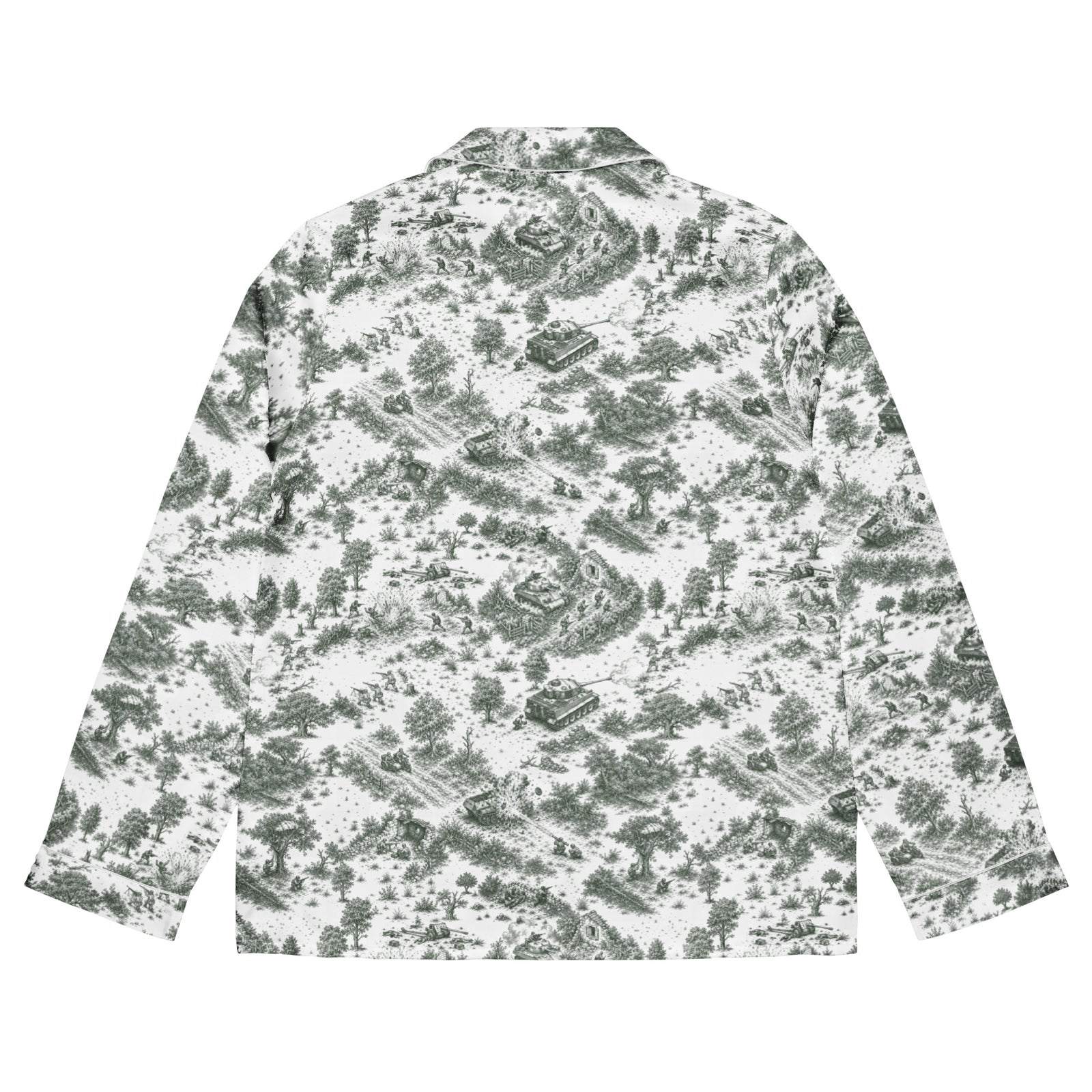 Alternate back view of Normandy ’44 Toile women’s pajama top