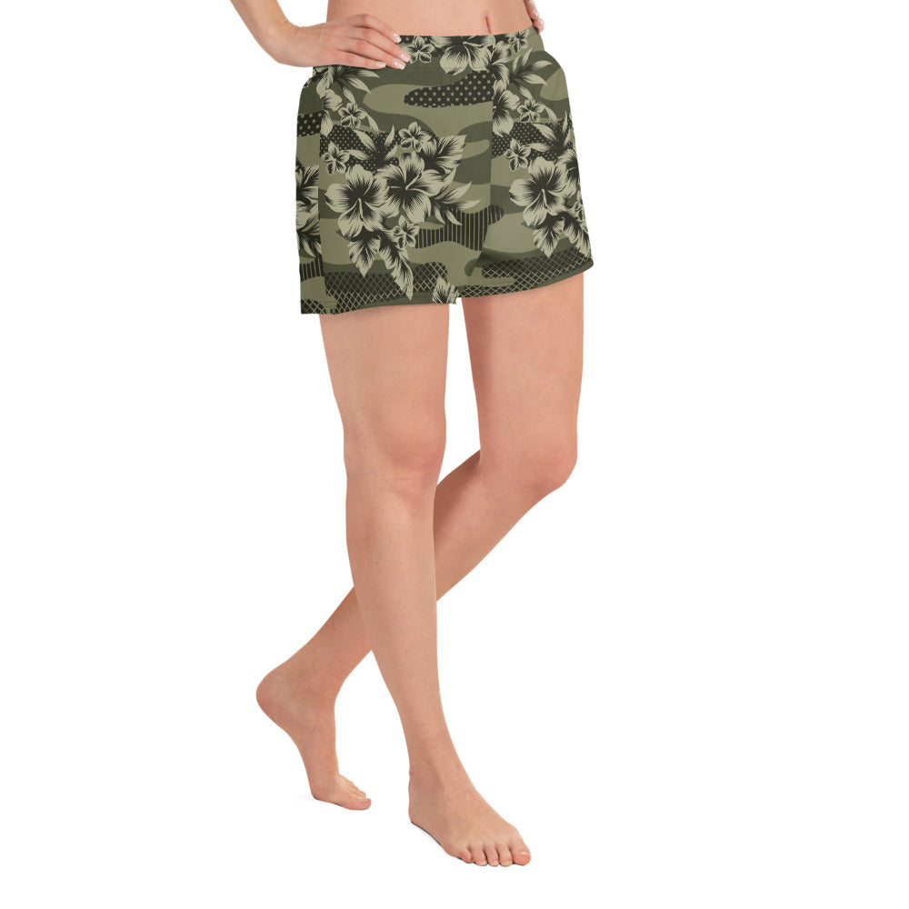 Hawaiian Camo Women’s Athletic Shorts