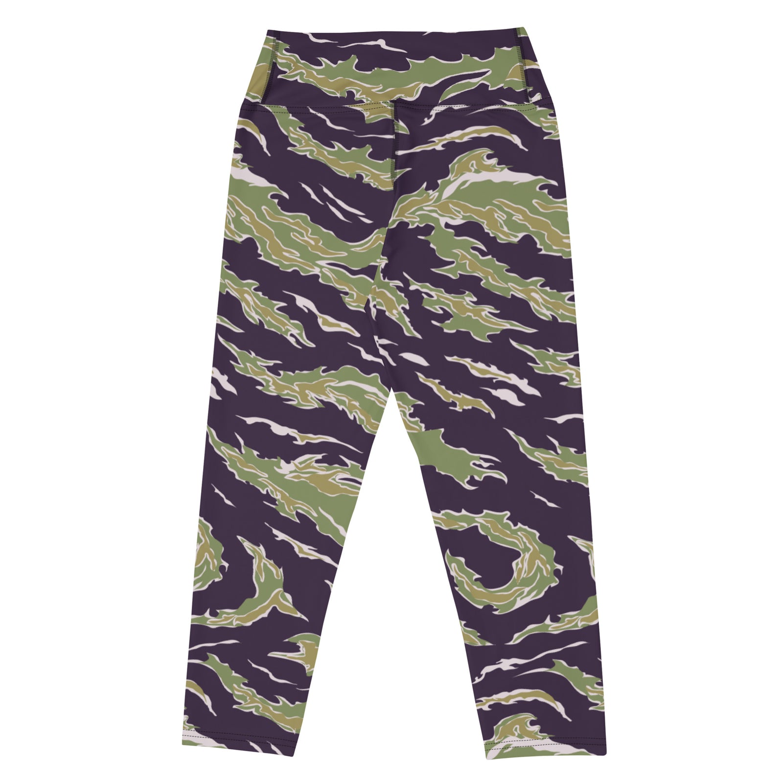 Jungle Tiger Stripe Yoga Capri Leggings