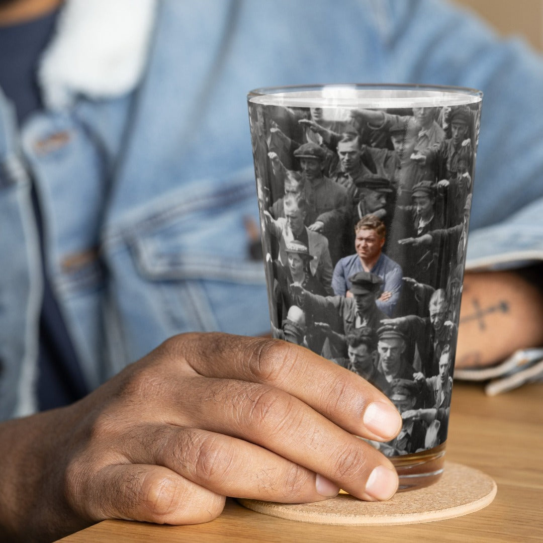 August Landmesser Courage Pint Glass