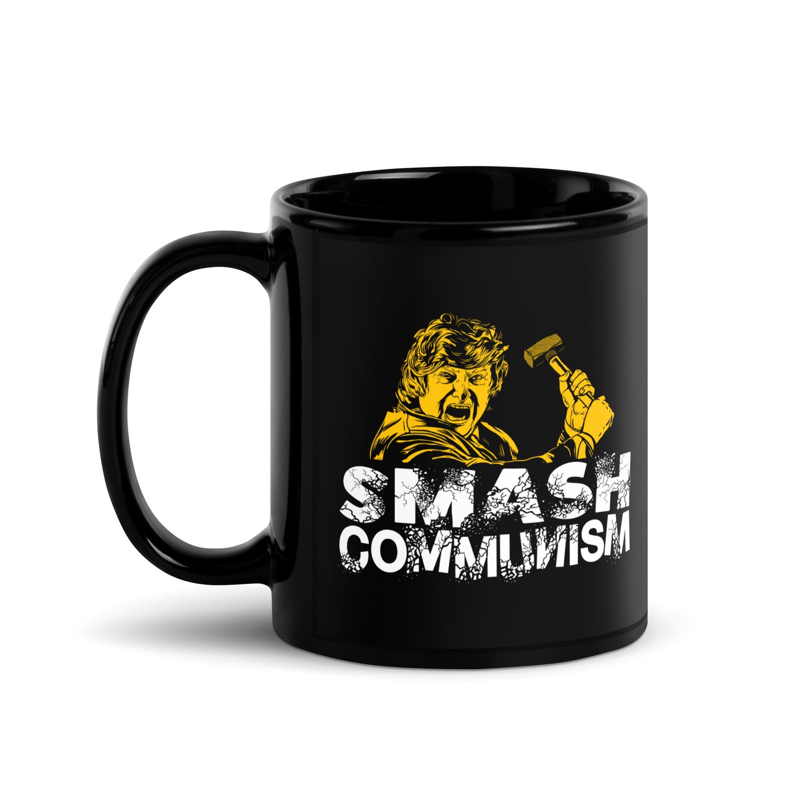 President Javier Milei Smash Communism Black Mug