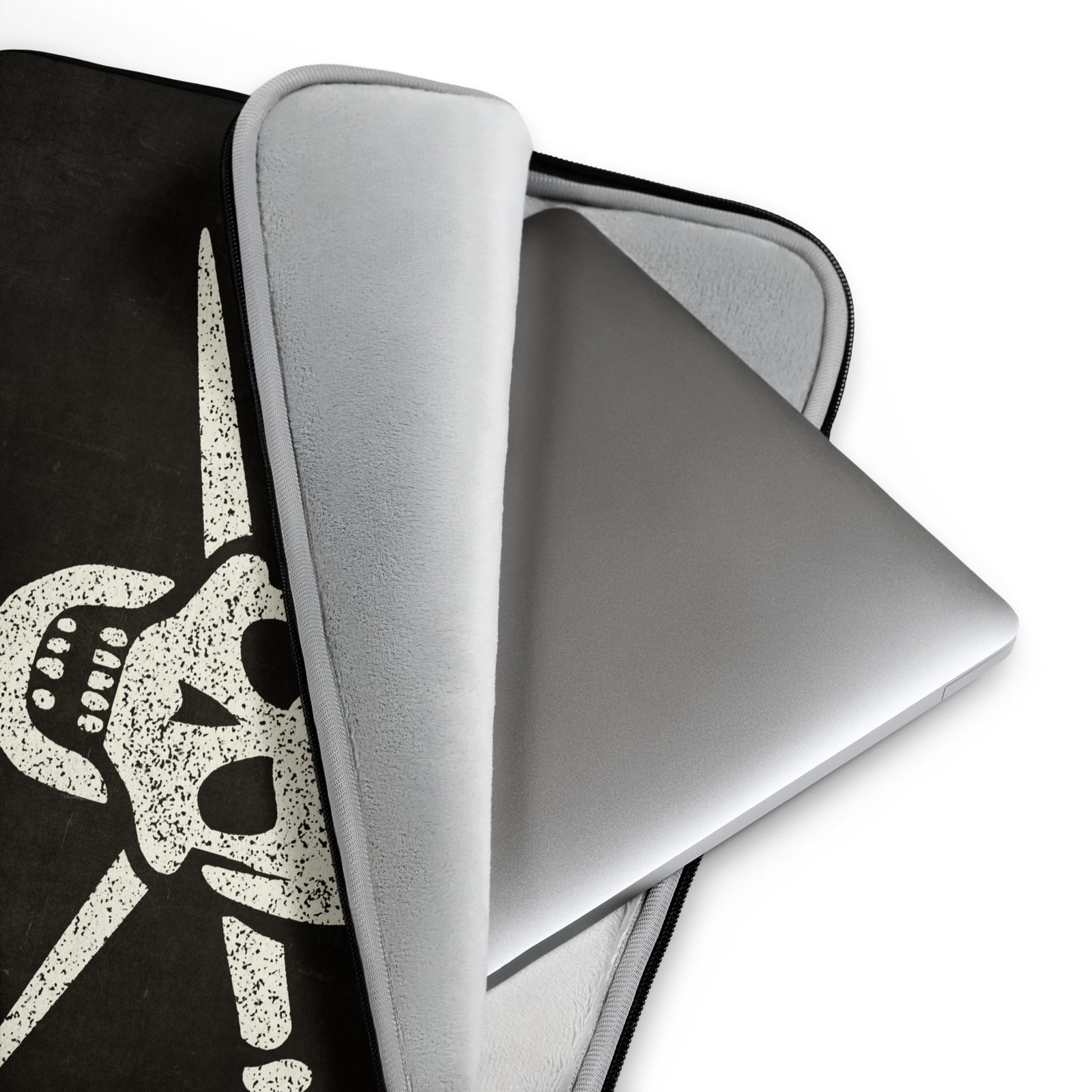 Brush and Bones Pirate Flag Laptop Sleeve