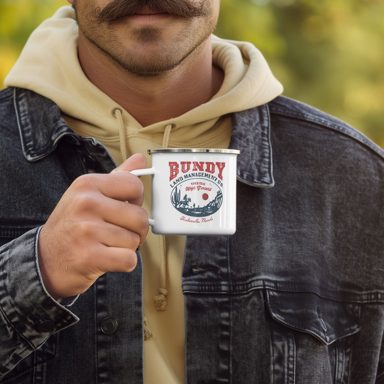 Bundy Land Management Co. Enamel Camp Mug