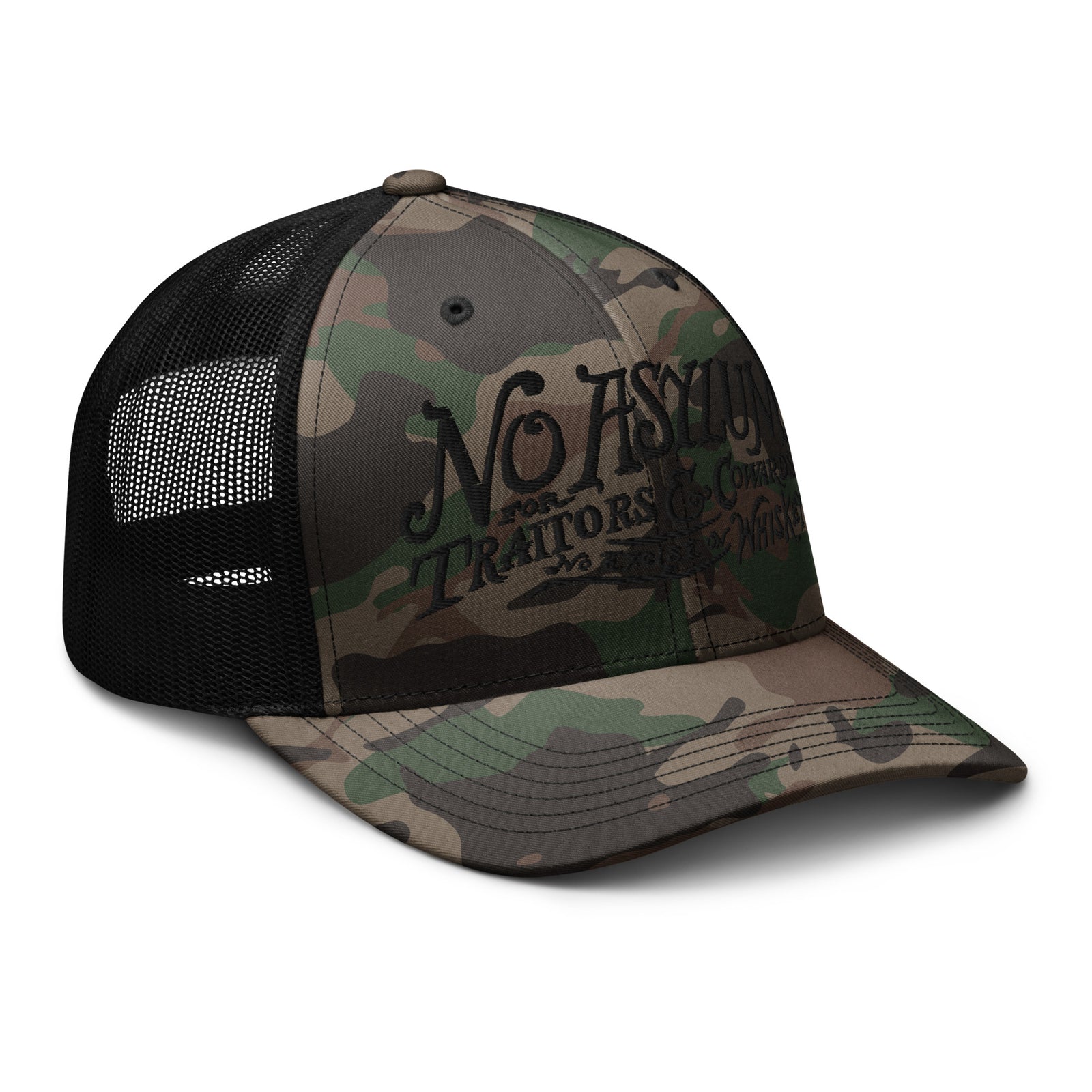 Whiskey Rebellion Camouflage Trucker Hat