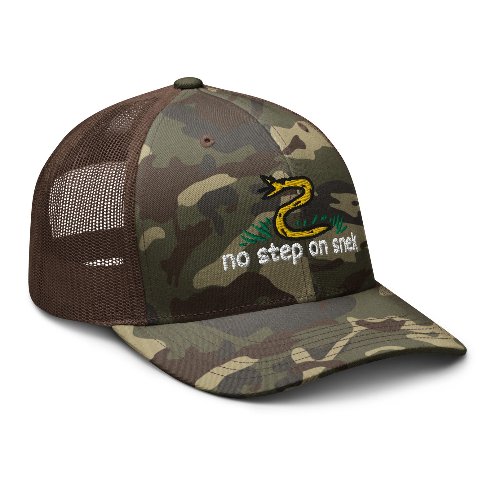No Step On Snek Camouflage Trucker Hat
