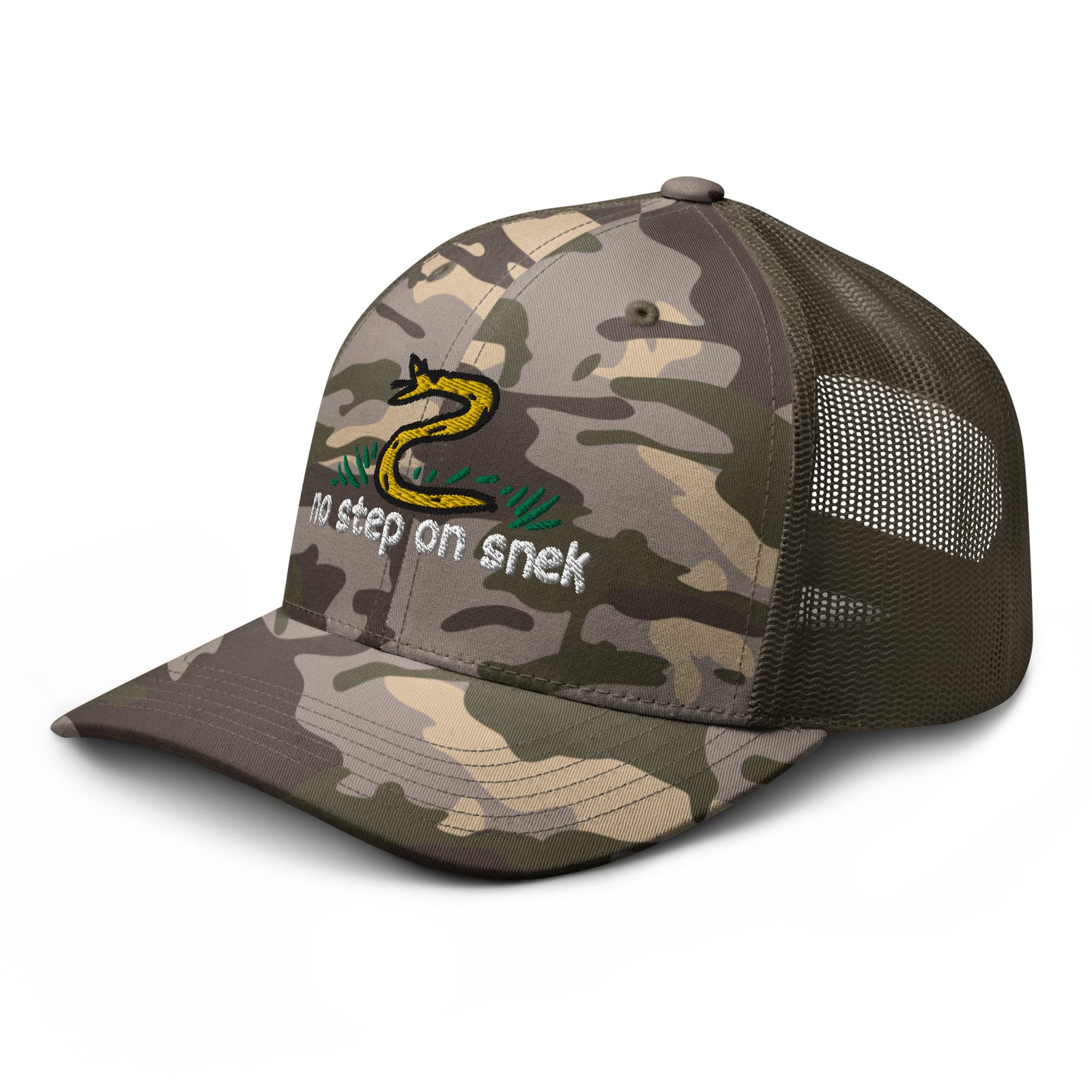 No Step On Snek Camouflage Trucker Hat