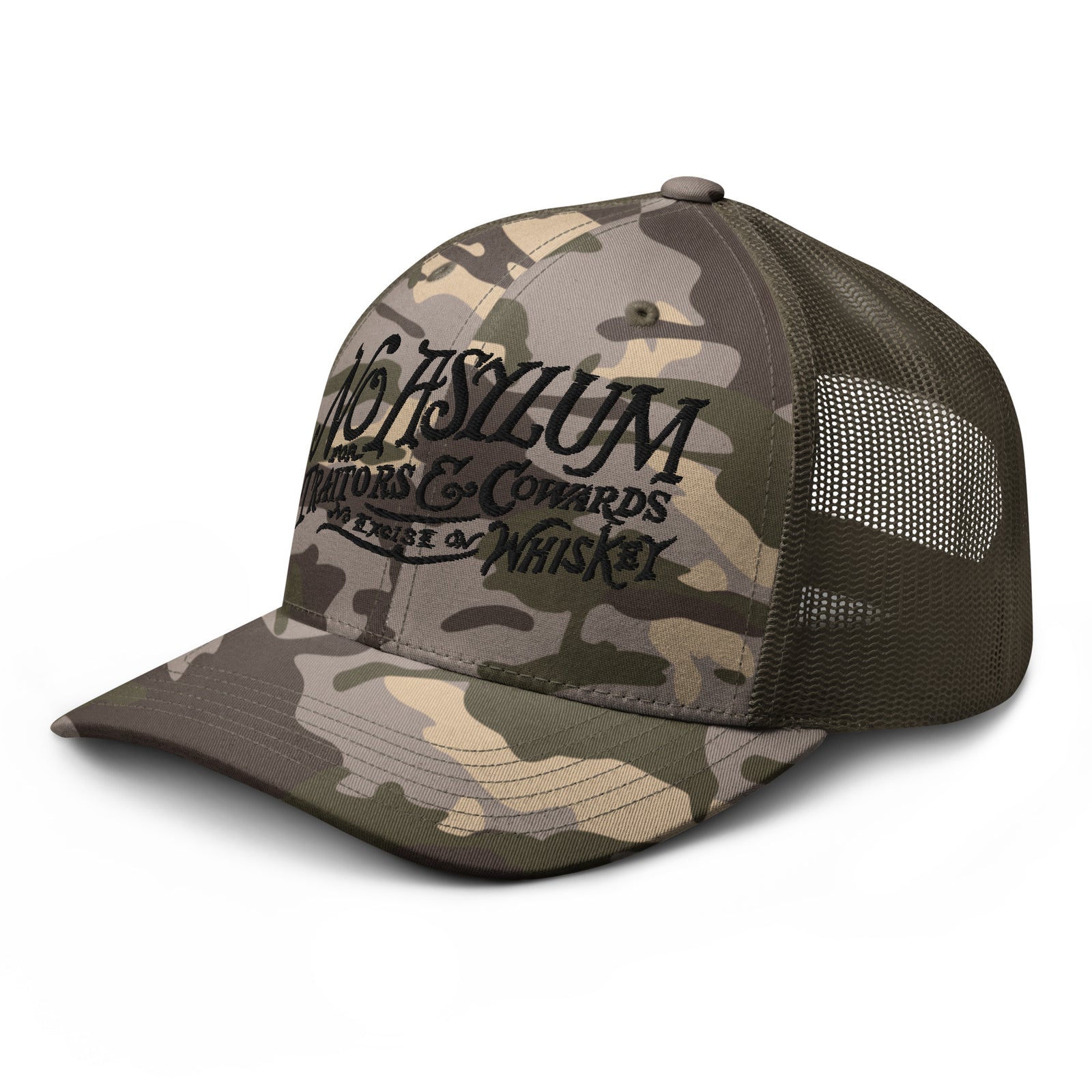 Whiskey Rebellion Camouflage Trucker Hat