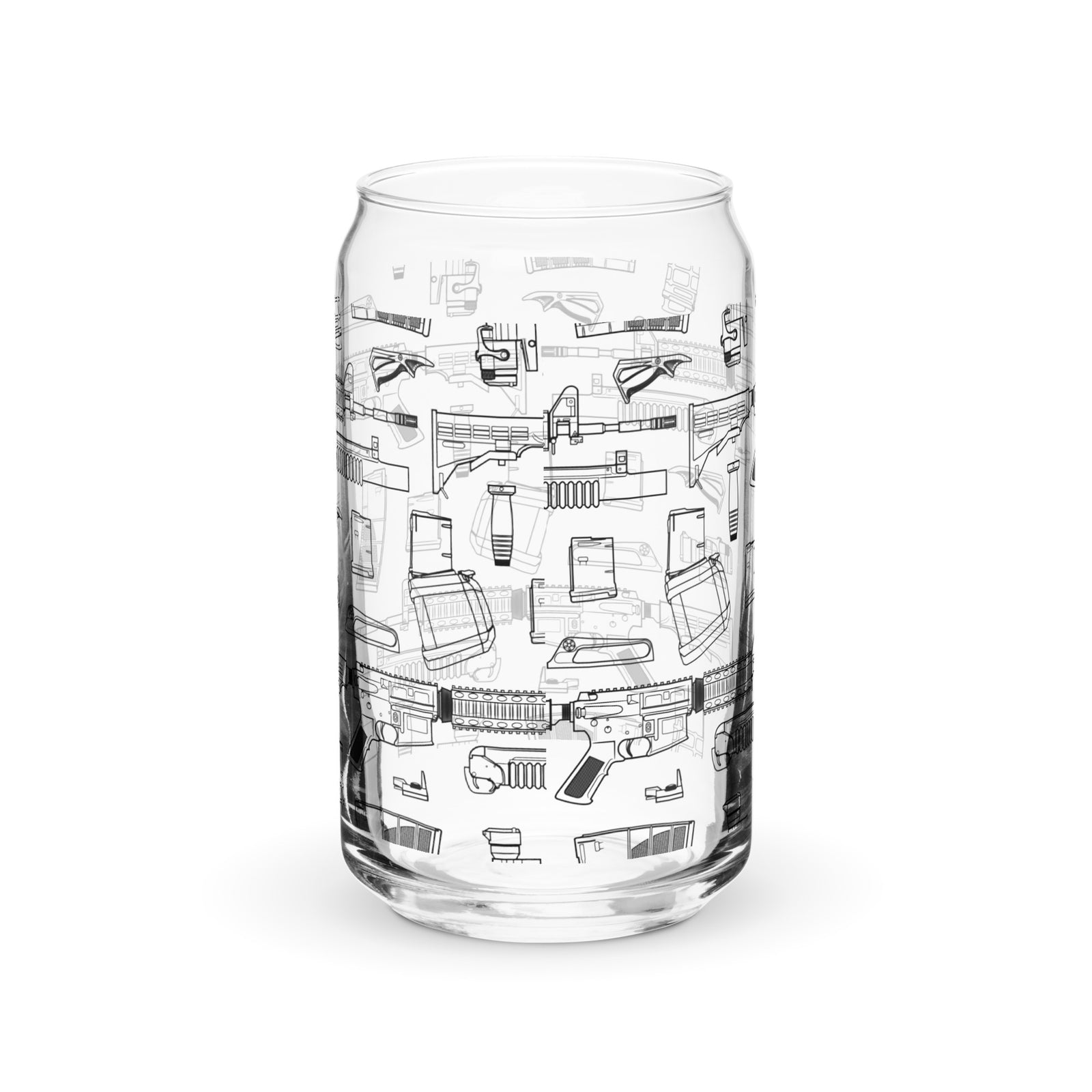 Rifle Attachments Can-Shaped Glass