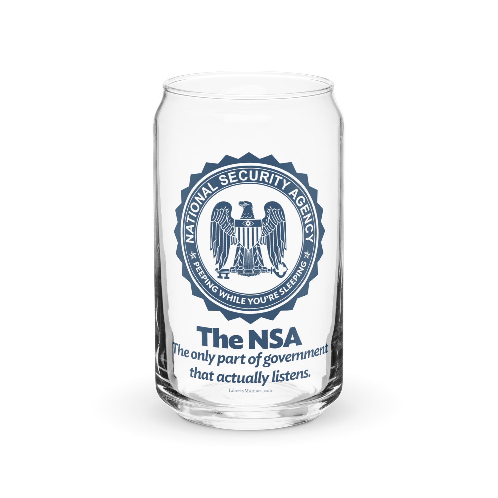 The NSA Can-Shaped glass