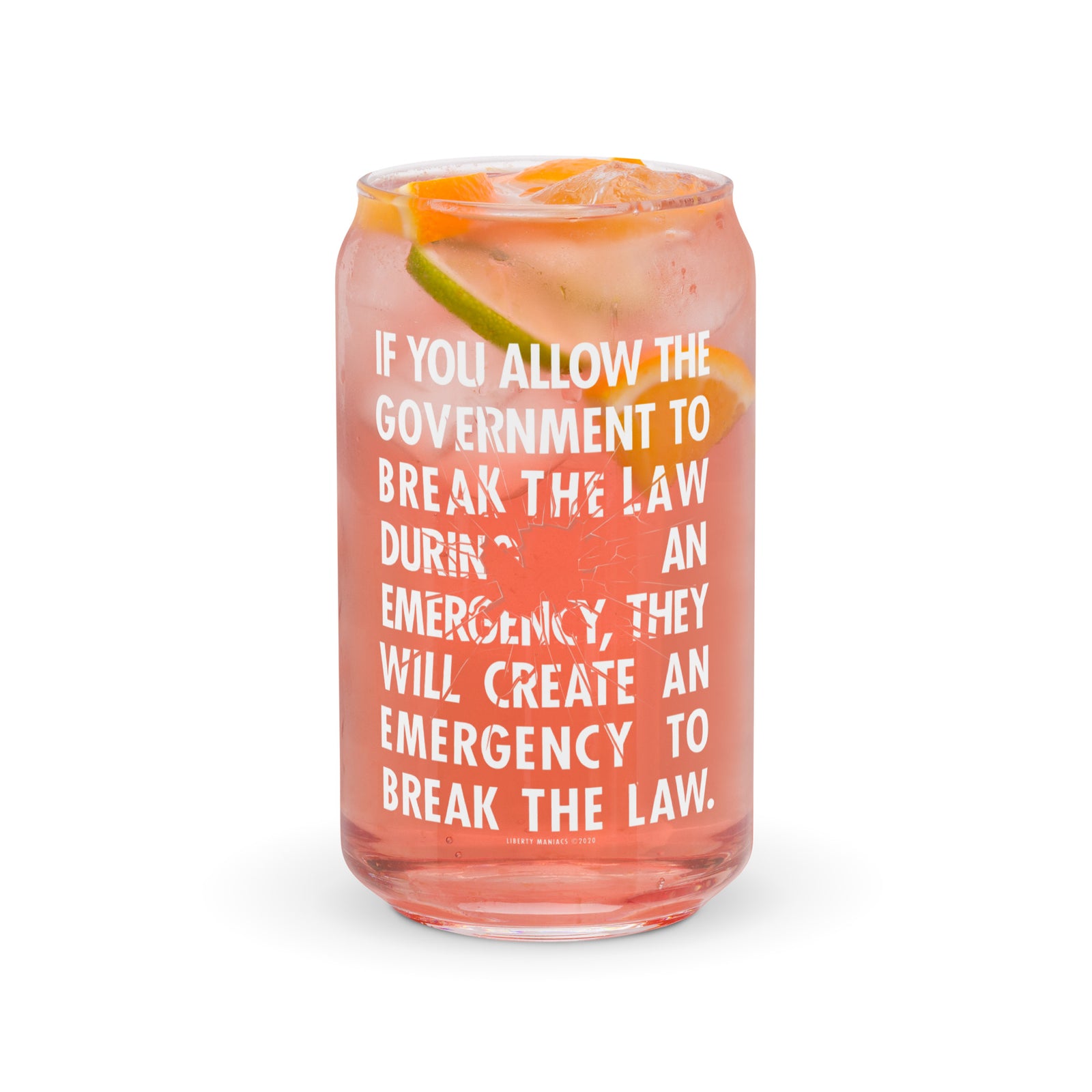 Government Emergency Can-Shaped Glass