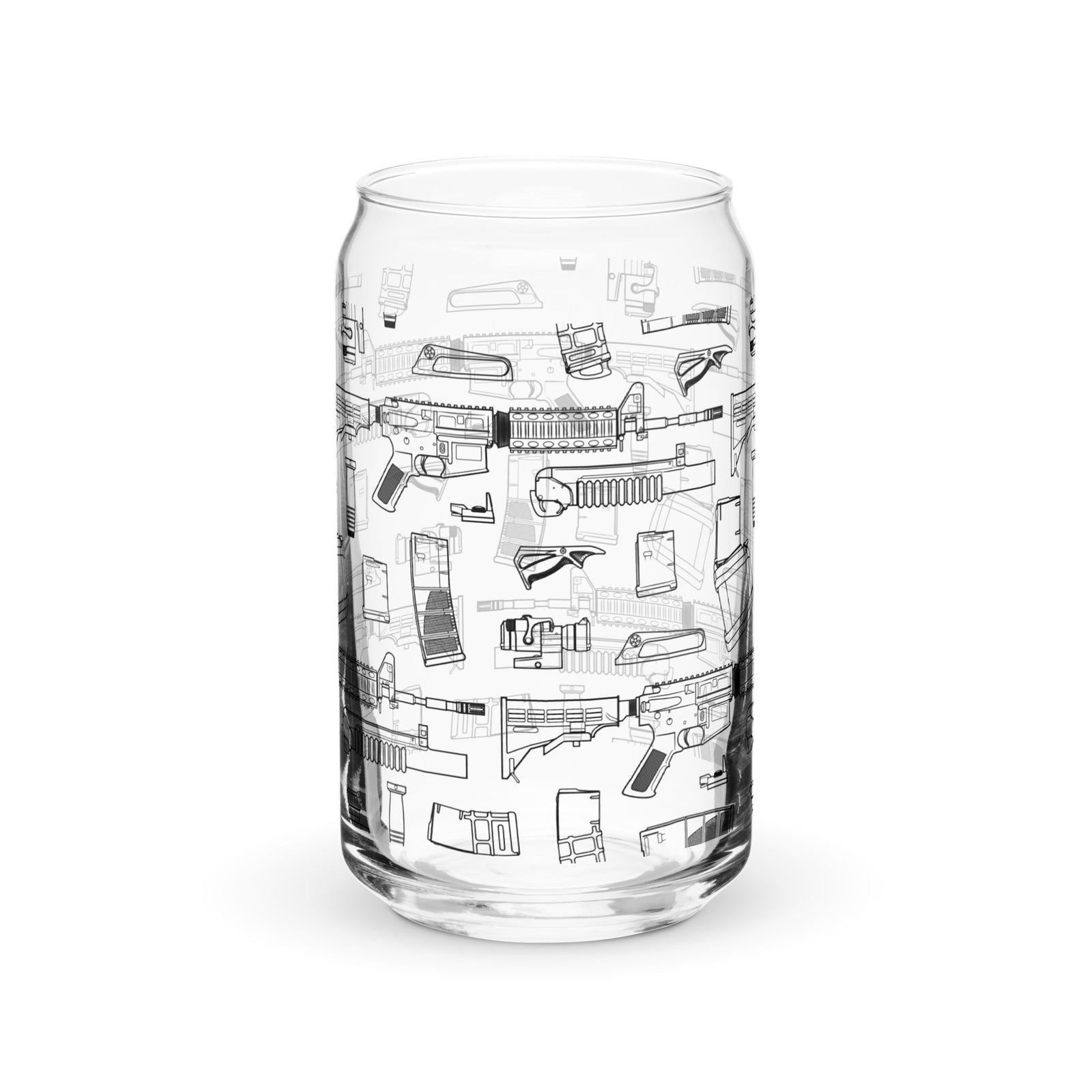 Rifle Attachments Can-Shaped Glass