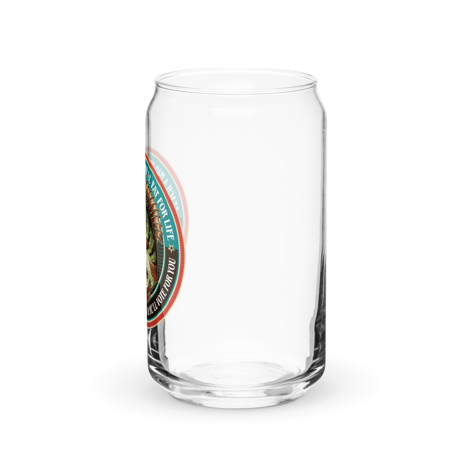 Teach A Man to Fish Can-Shaped 16 oz Glass