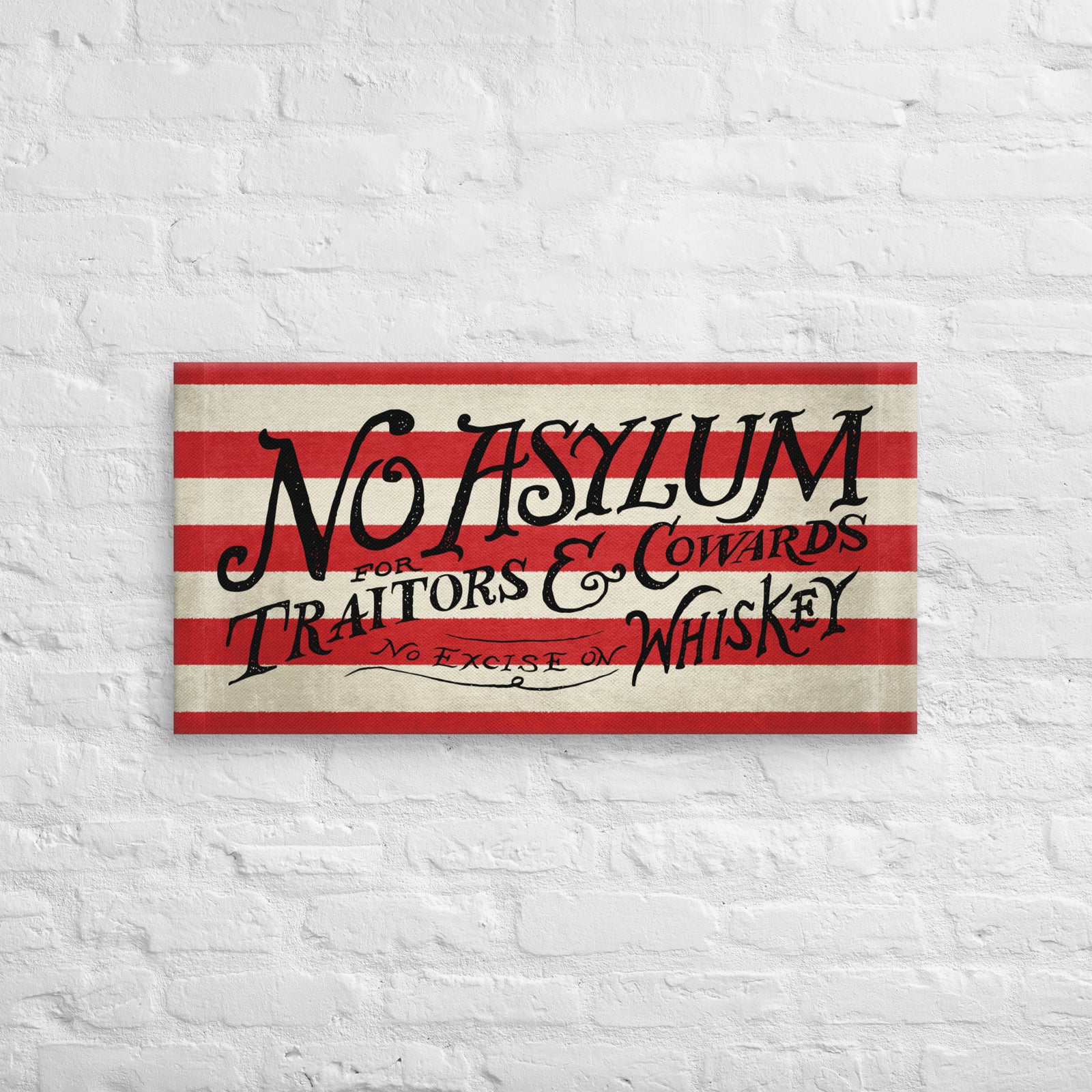 Whiskey Rebellion No Asylum Flag Gallery Wrapped Canvas