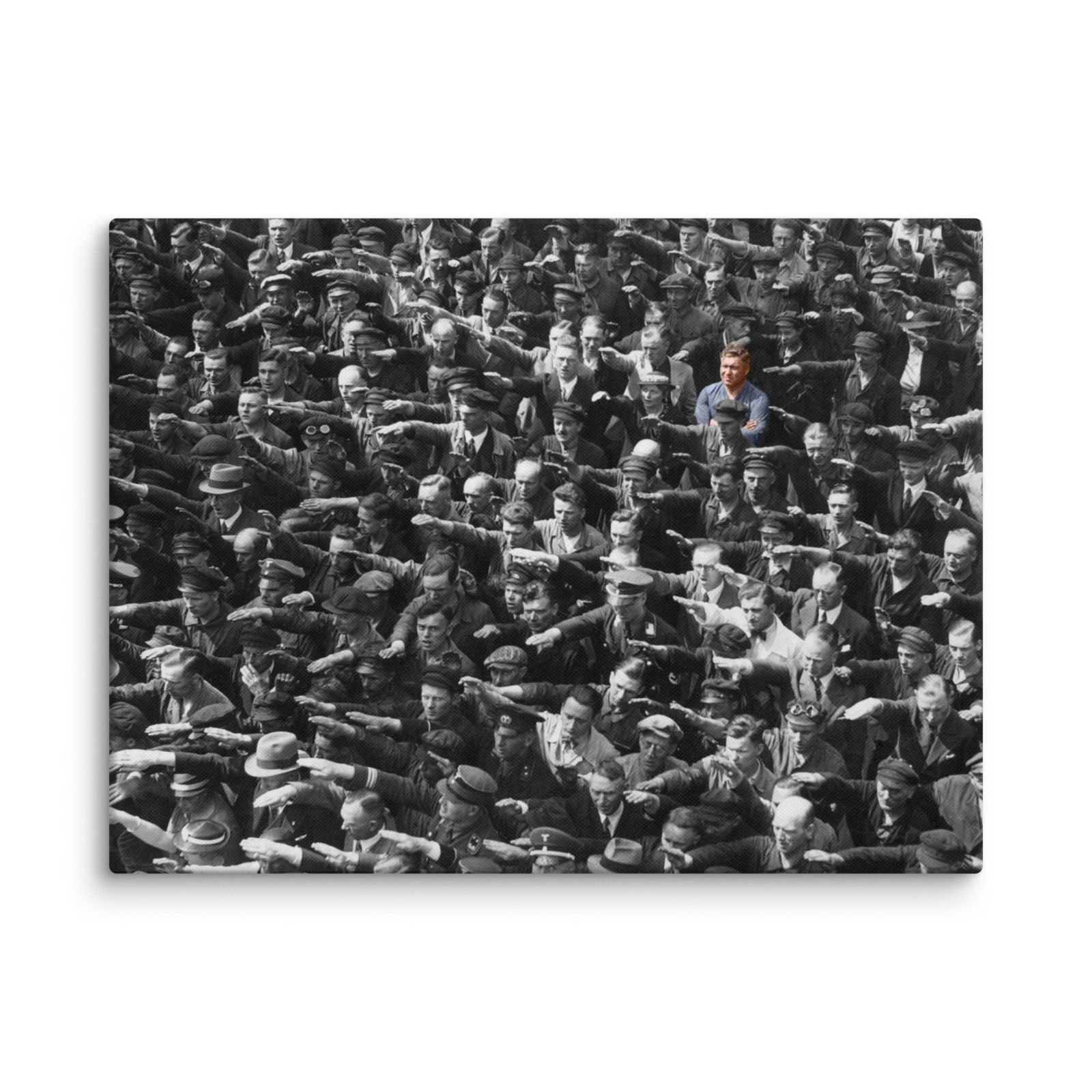 August Landmesser Gallery Wrapped Canvas Wall Art