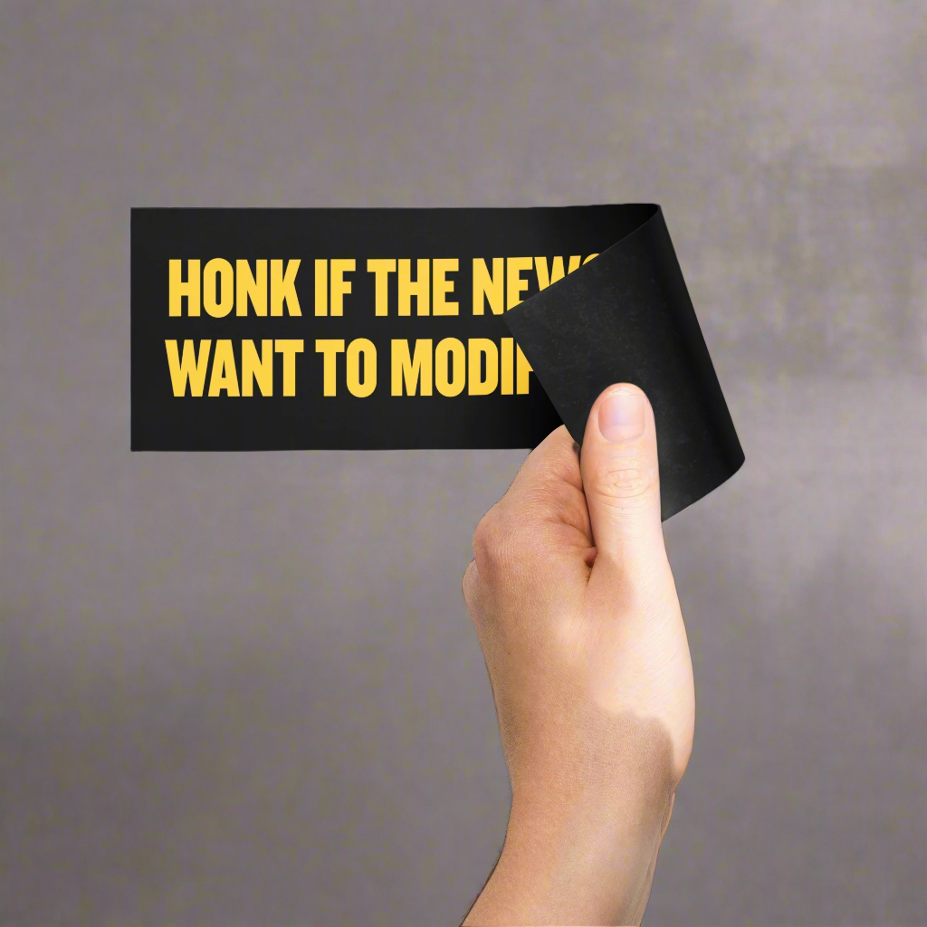 Honk if the News Makes You Want to Modify a Bulldozer Car Magnets