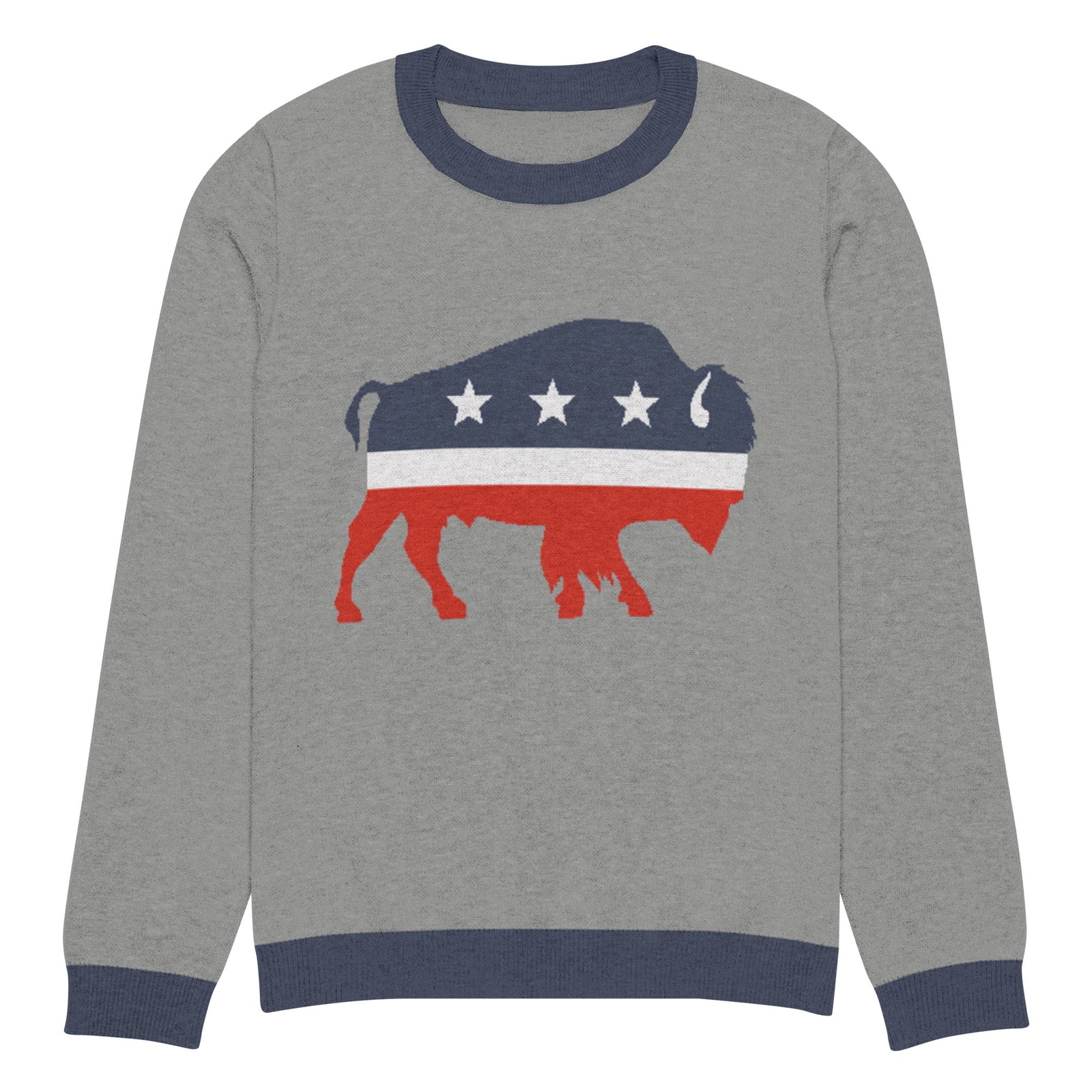 Independence Bison Knitted Crew Neck Sweater