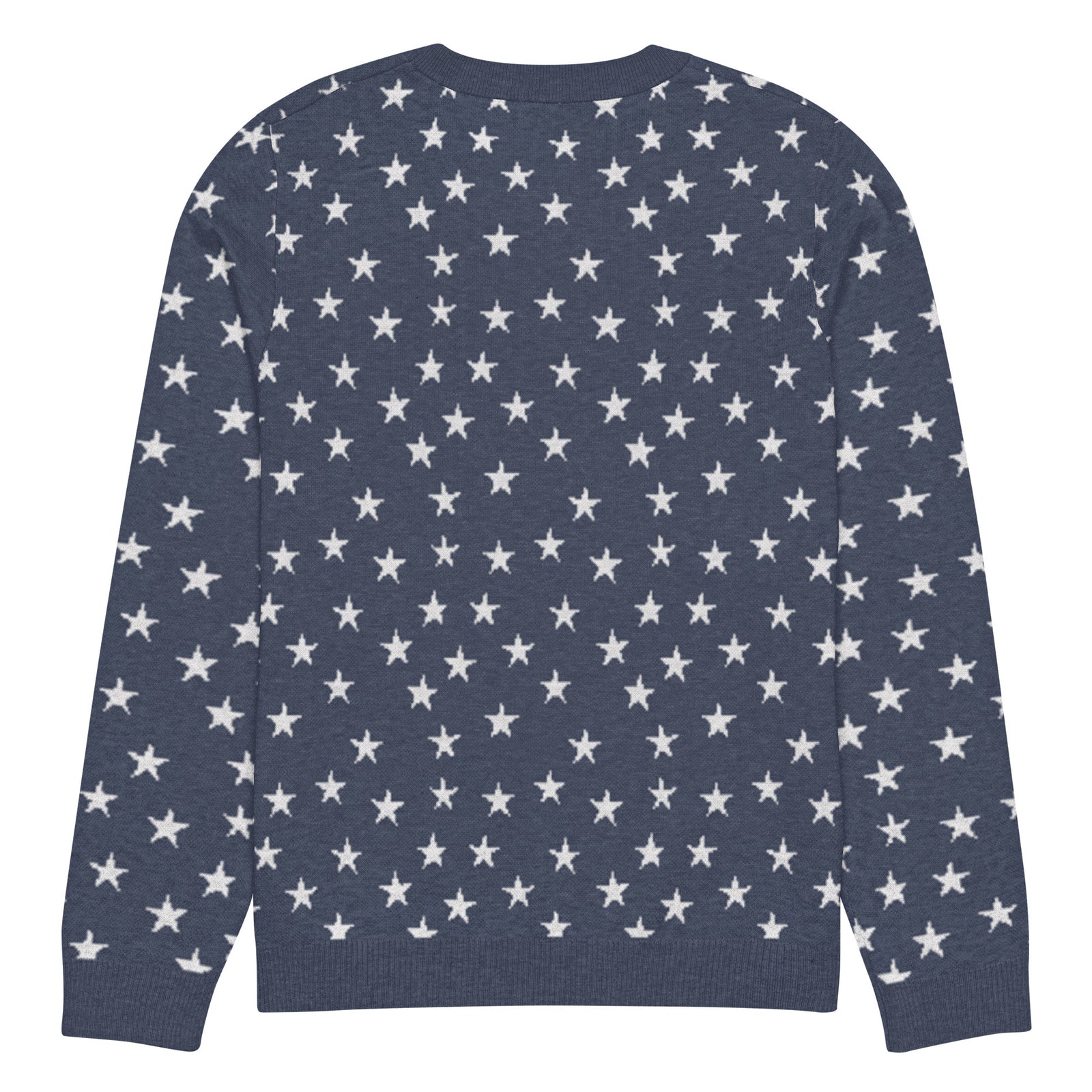 Colonial Stars Knitted Pullover Crew Neck Sweater
