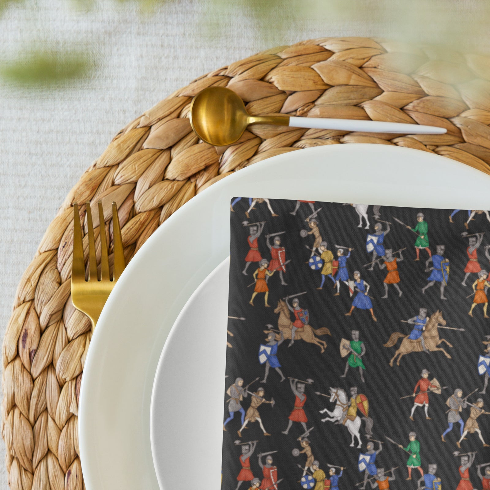 Medieval Battle Cloth Napkin Set