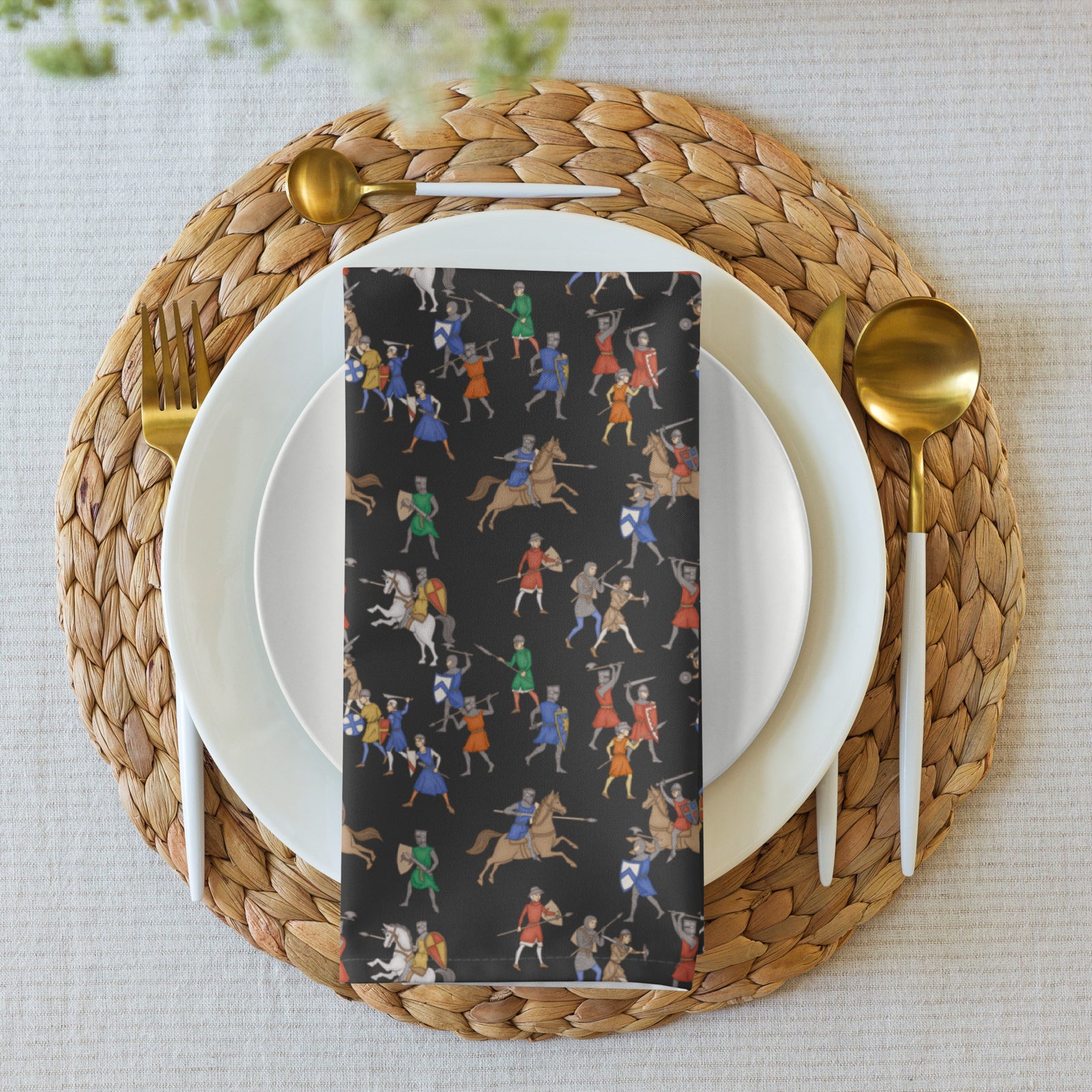 Medieval Battle Cloth Napkin Set