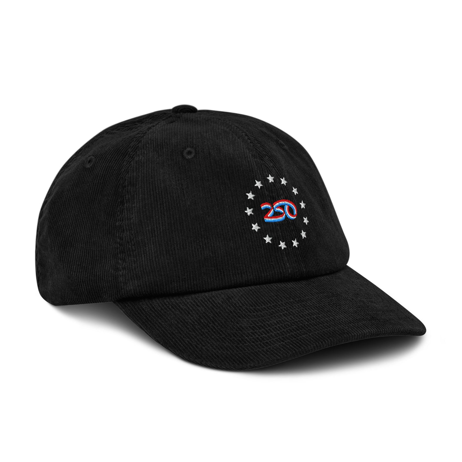 America 250 Betsy Ross Corduroy Hat with cotton corduroy texture and embroidered front design