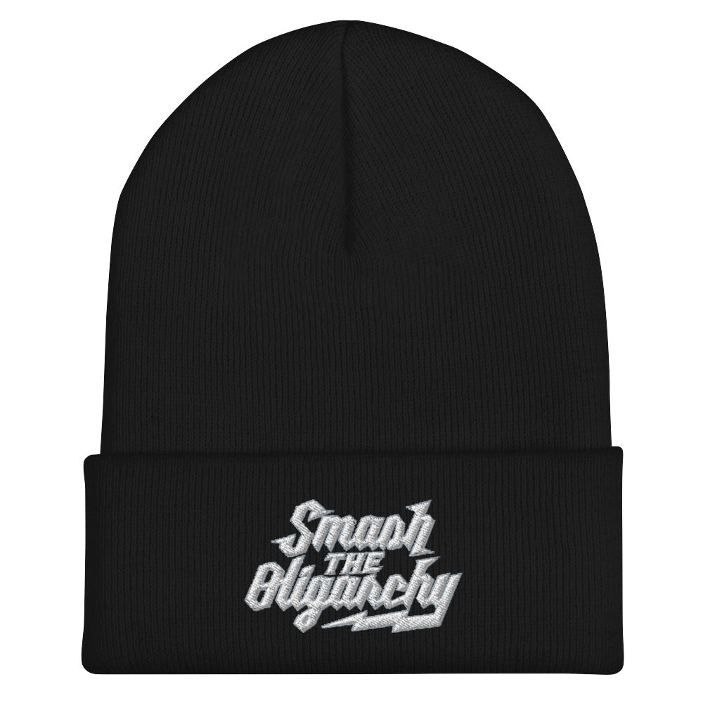 Smash the Oligarchy Cuffed Beanie