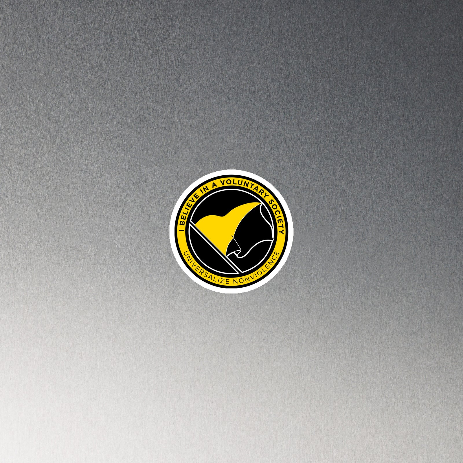 I Believe in a Voluntary Society Voluntaryist Die Cut Magnet