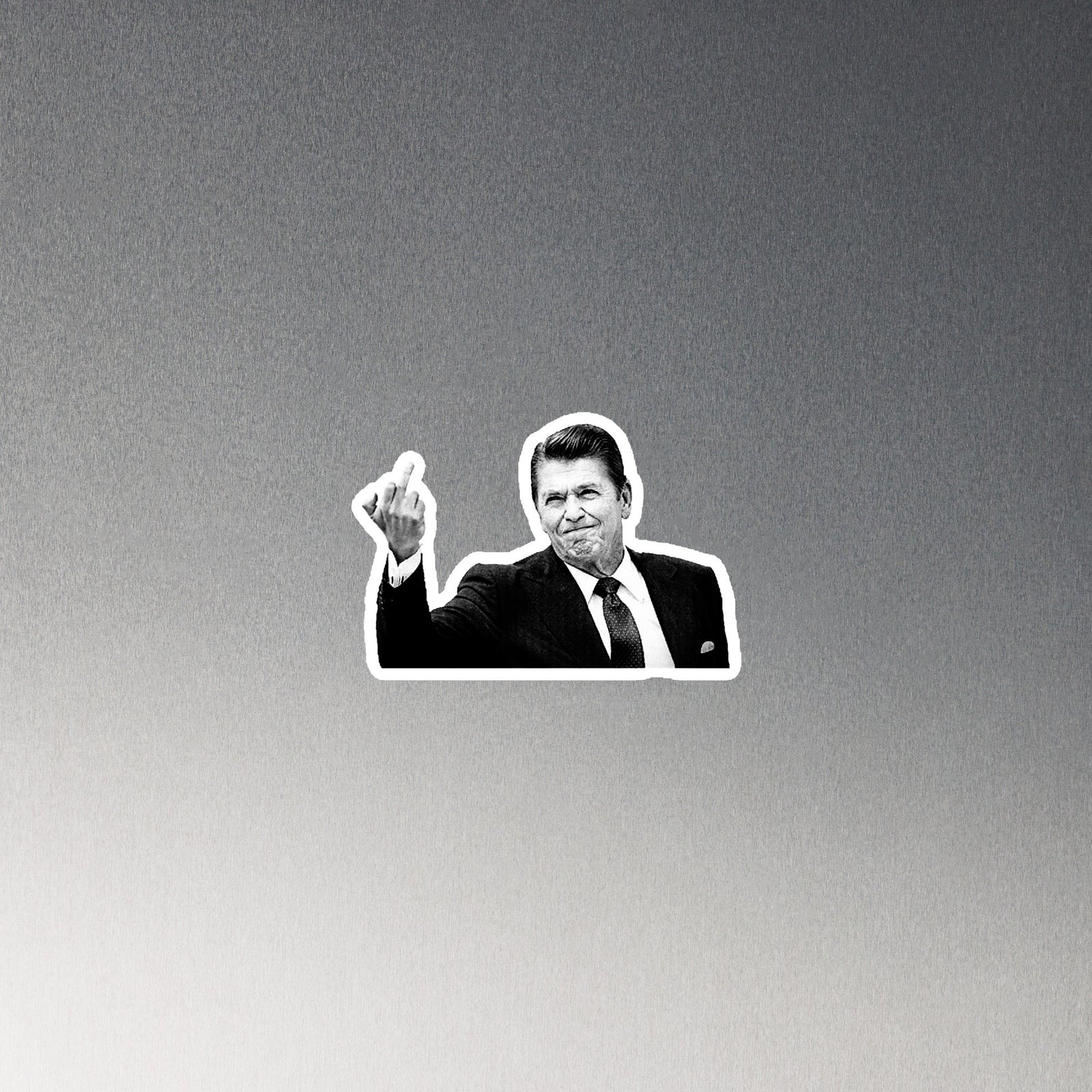 Ronald Reagan Flipping the Bird Magnet