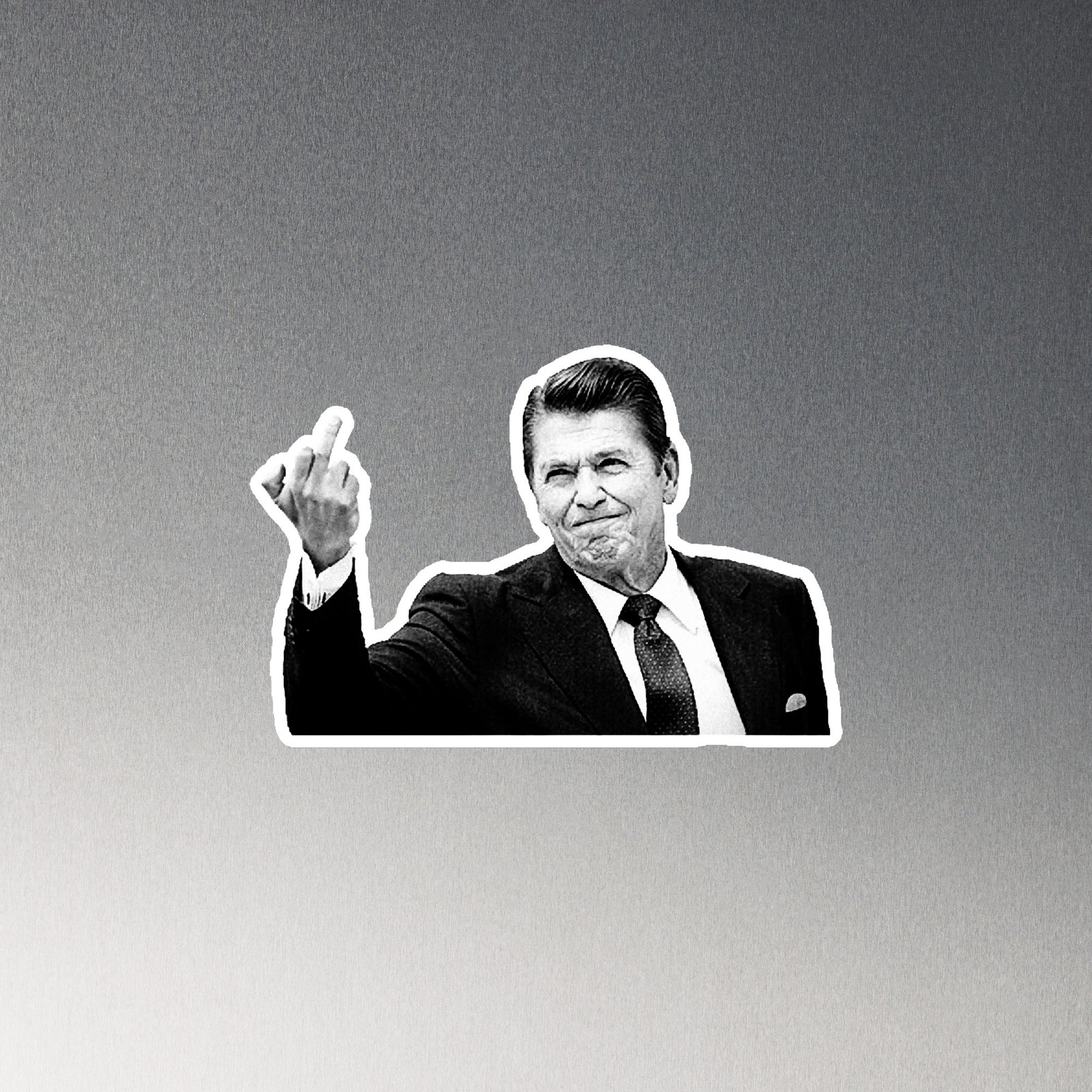 Ronald Reagan Flipping the Bird Magnet