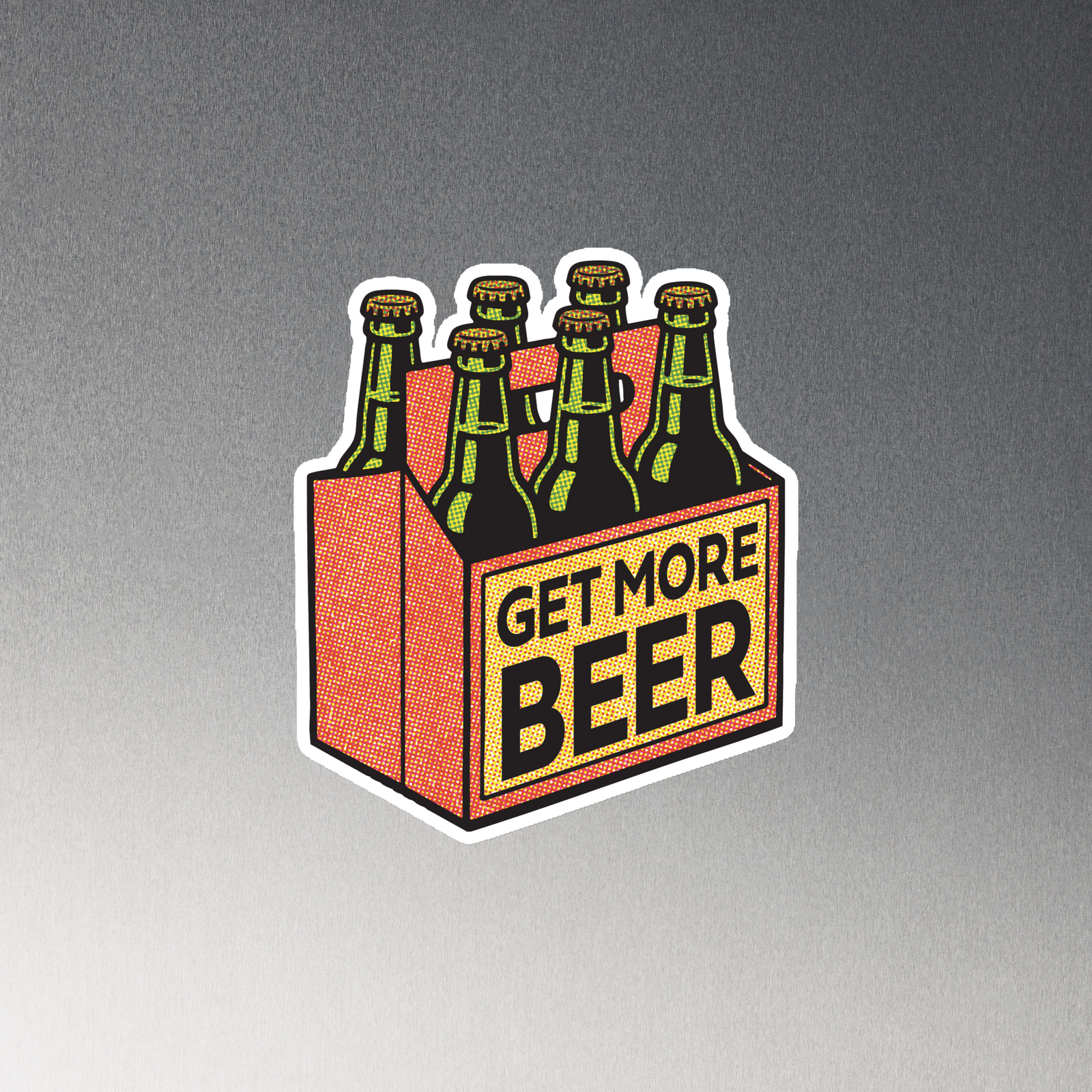 Get More Beer Retro Riso Print Magnet