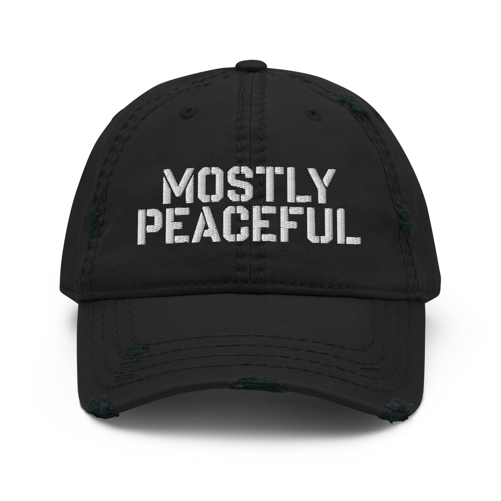 Mostly Peaceful Distressed Hat