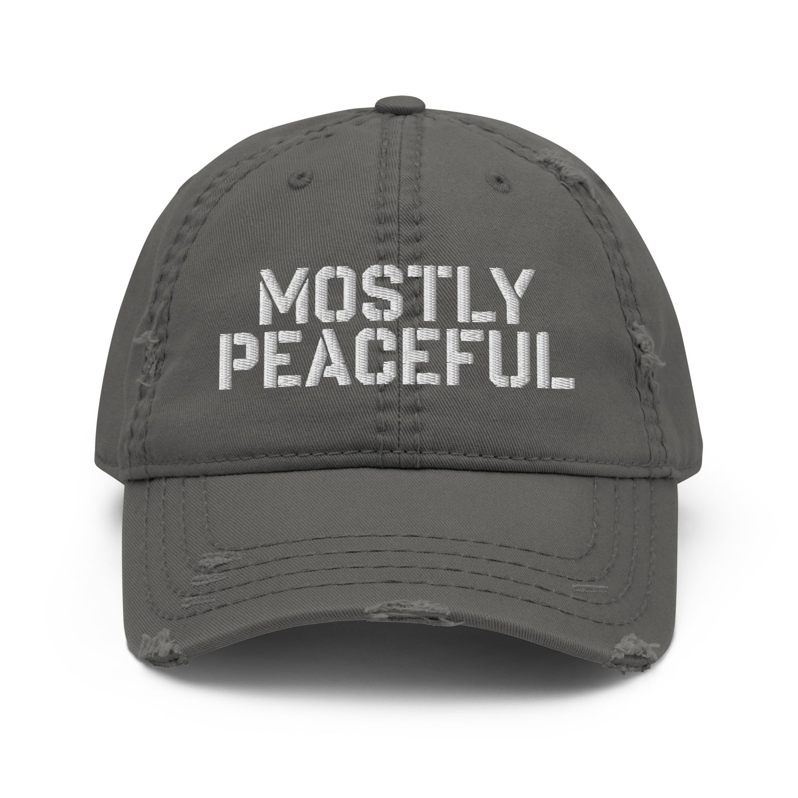 Mostly Peaceful Distressed Hat