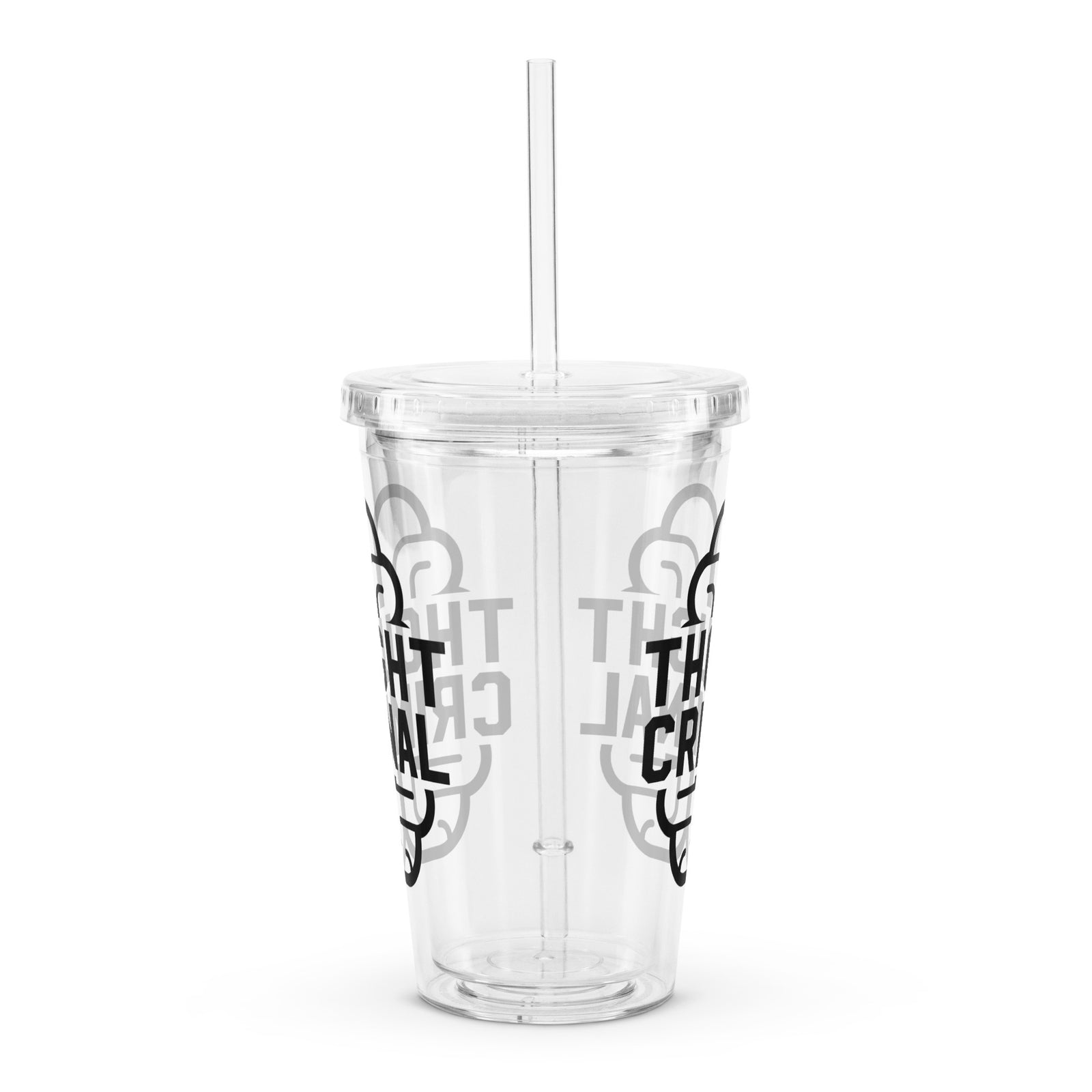 Thought Criminal Clear plastic tumbler