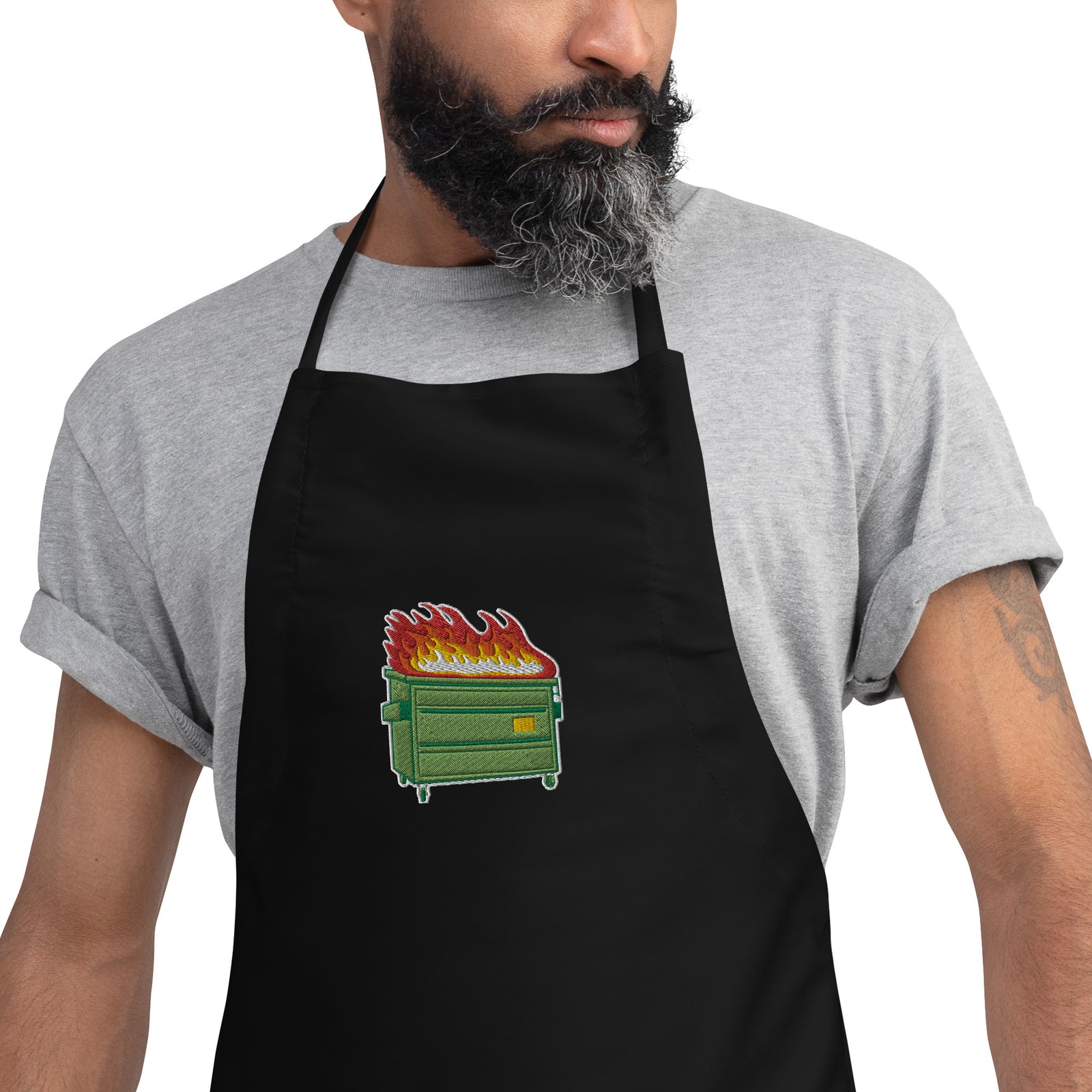 Dumpster Fire Embroidered Apron