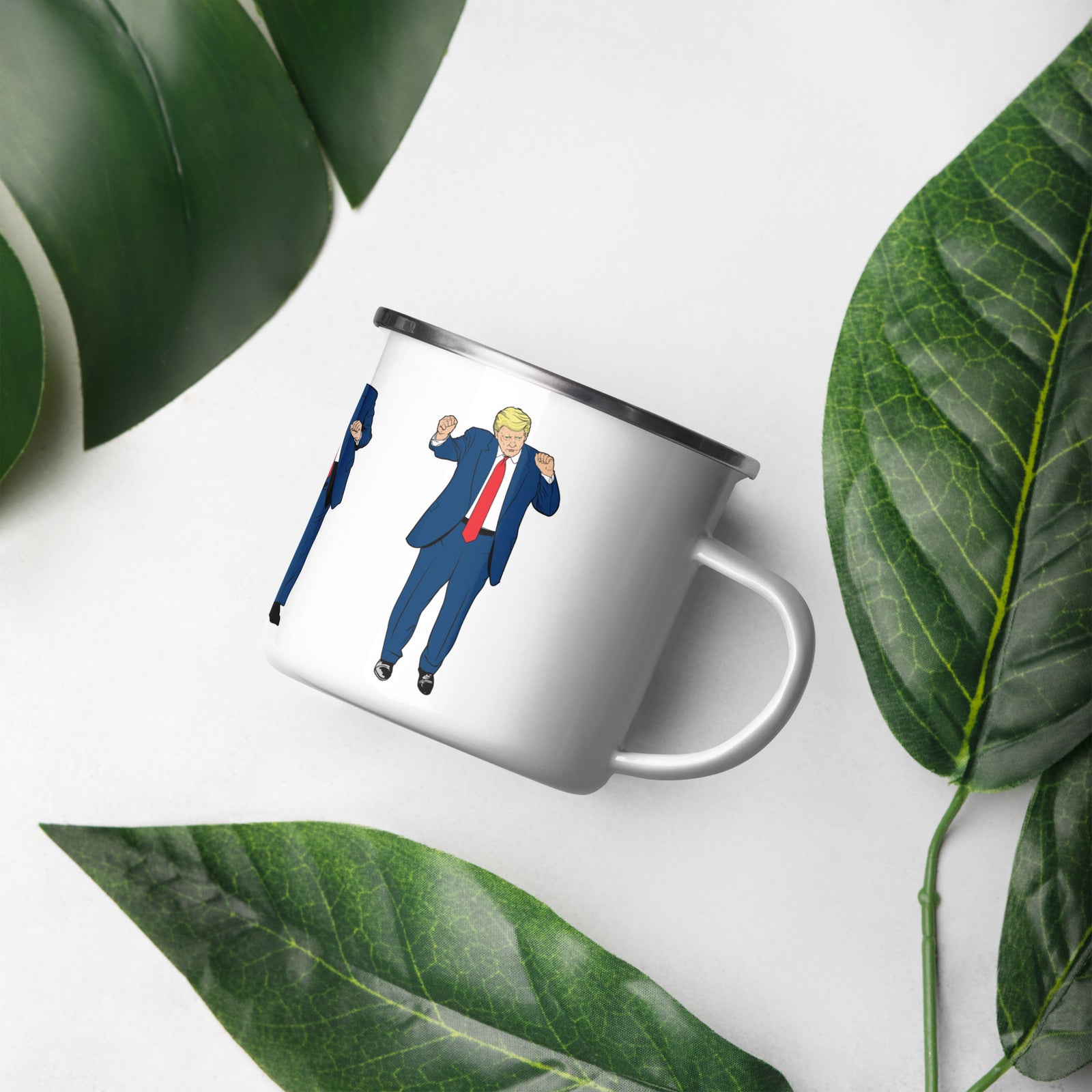 Trump Dance Enamel Camp Mug