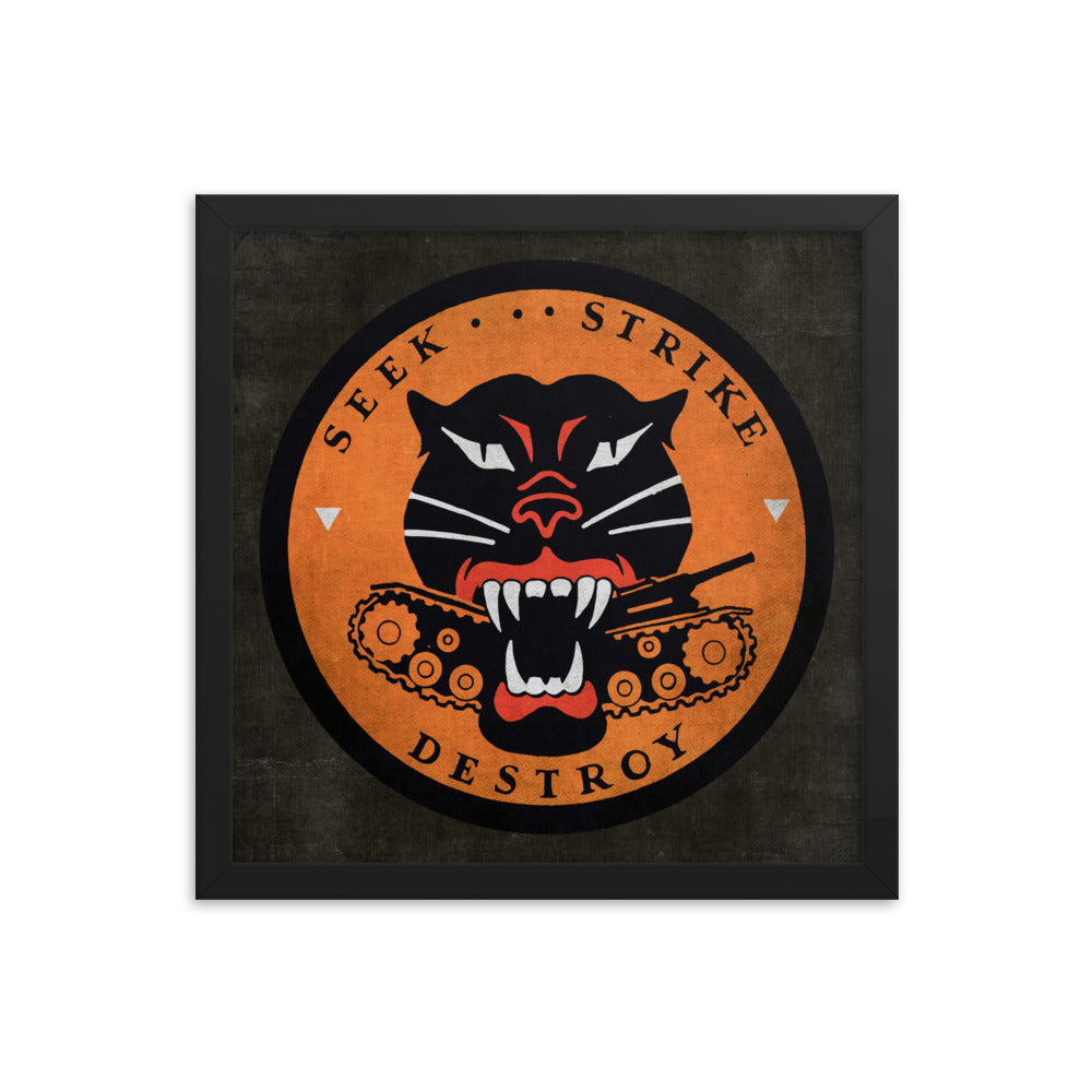 Seek Strike and Destroy WW2 Tank Destroyer Framed Print