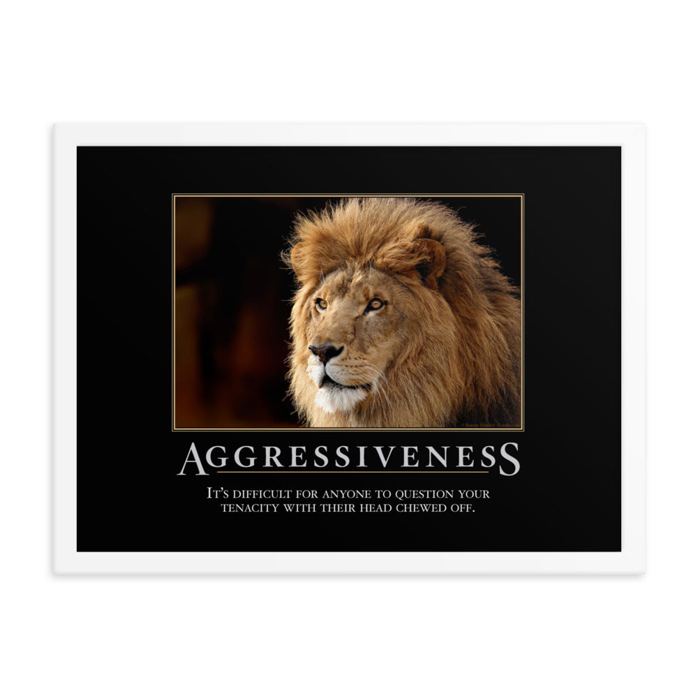 Aggressiveness Demotivational Framed Print