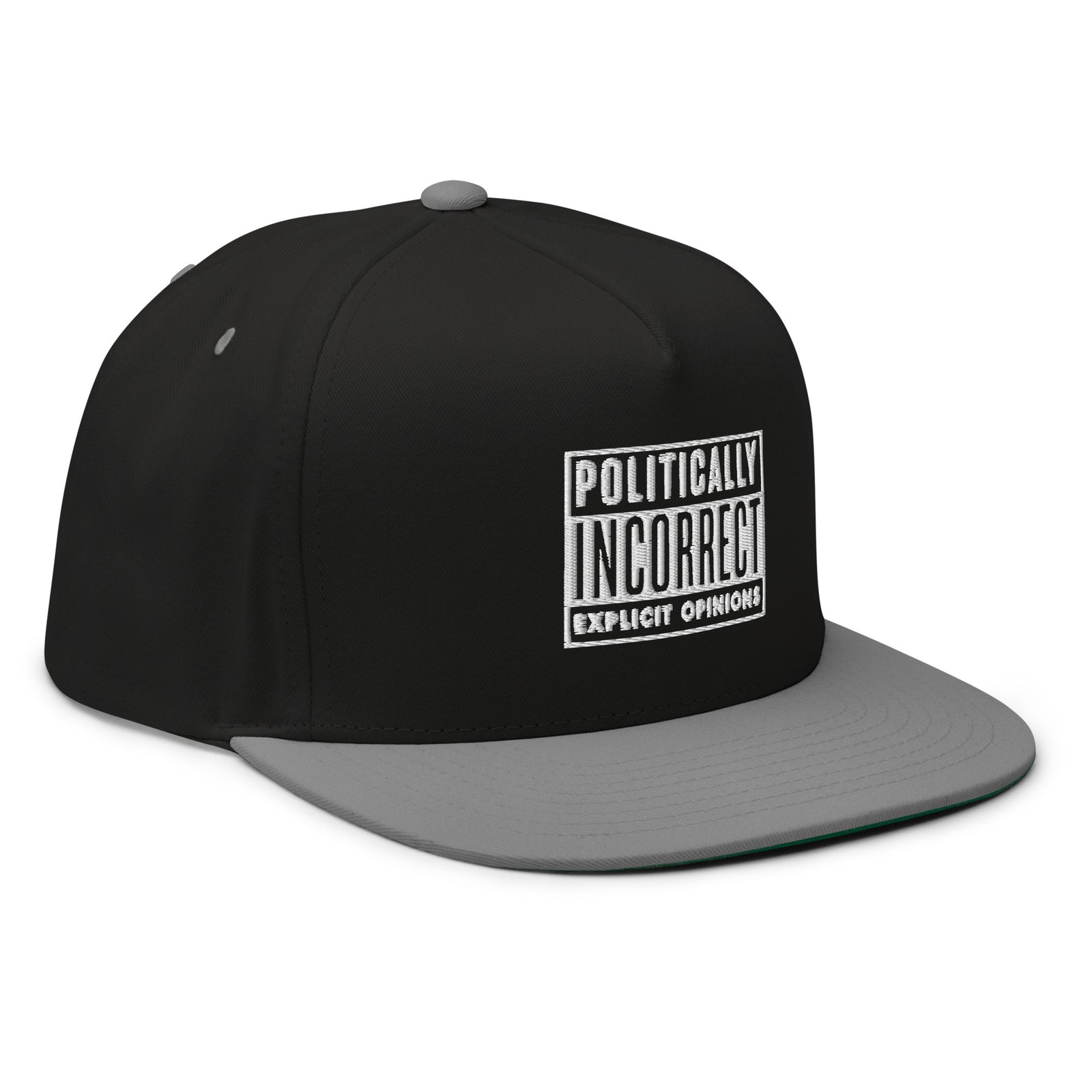 Politically Incorrect Warning Flat Bill Cap