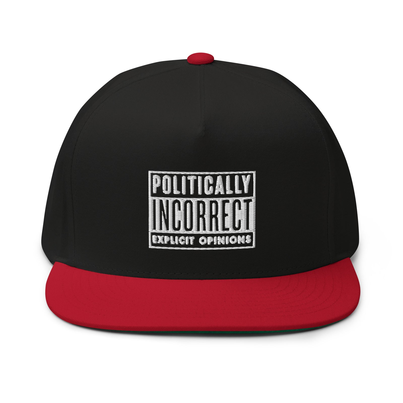 Politically Incorrect Warning Flat Bill Cap
