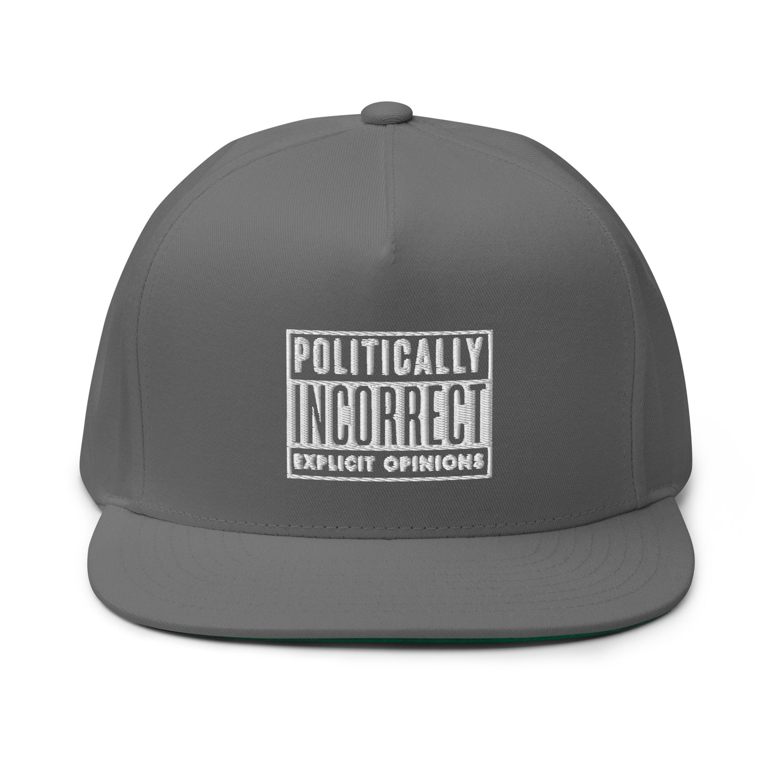 Politically Incorrect Warning Flat Bill Cap
