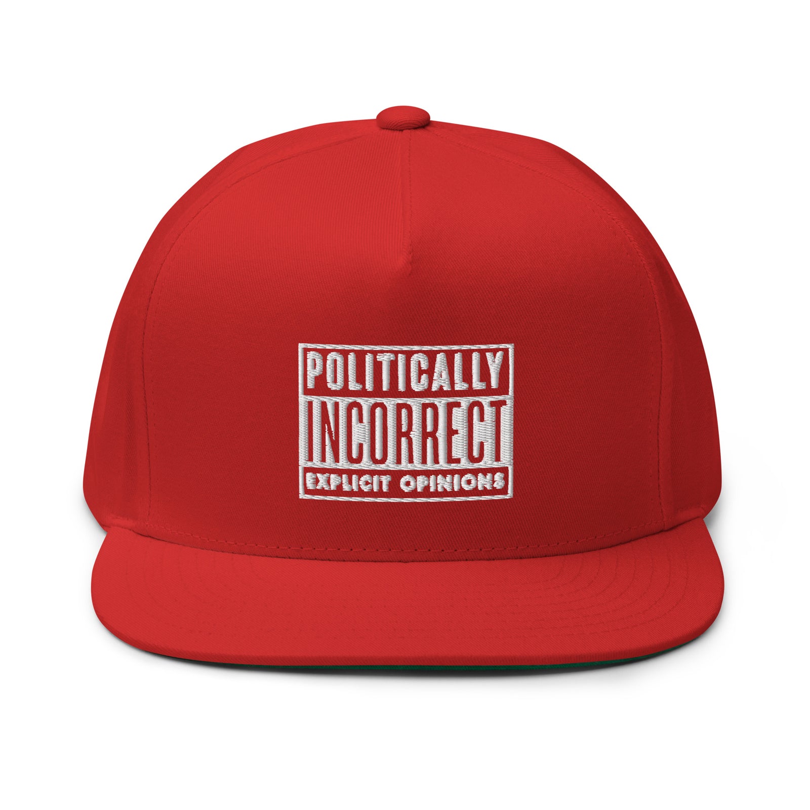 Politically Incorrect Warning Flat Bill Cap