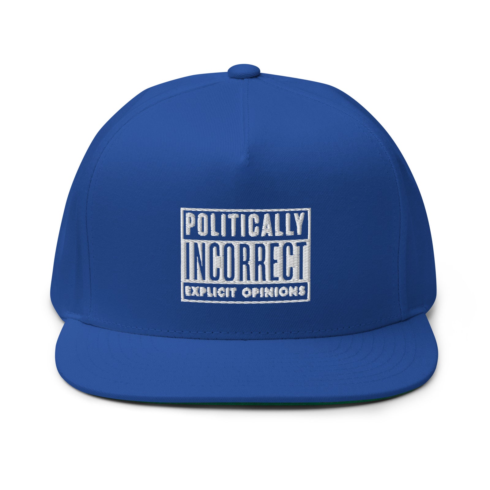 Politically Incorrect Warning Flat Bill Cap