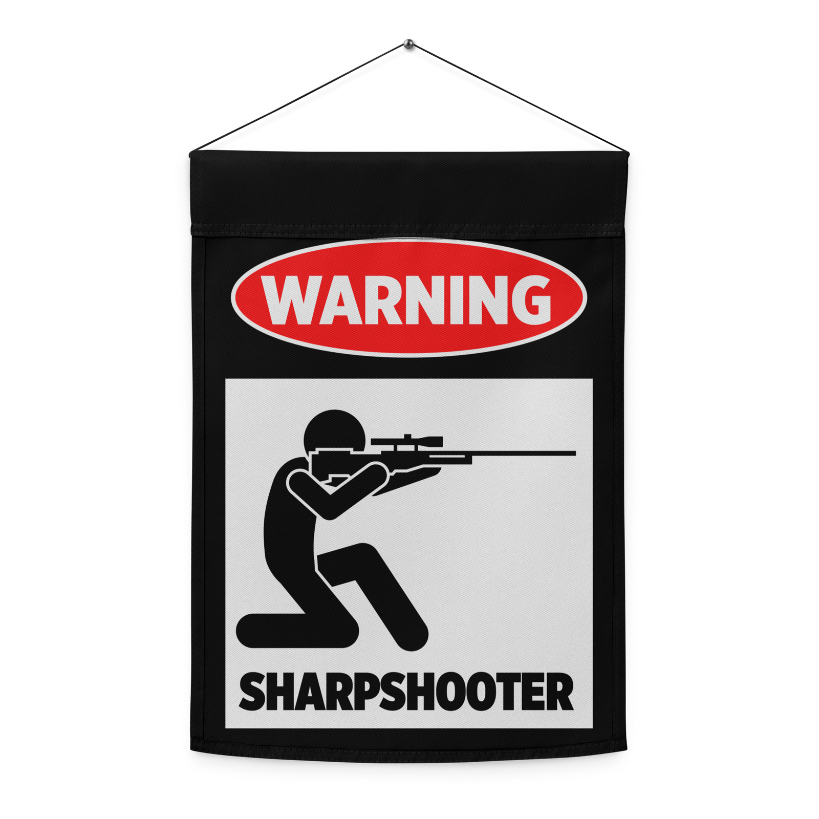 Sharpshooter Warning Garden flag
