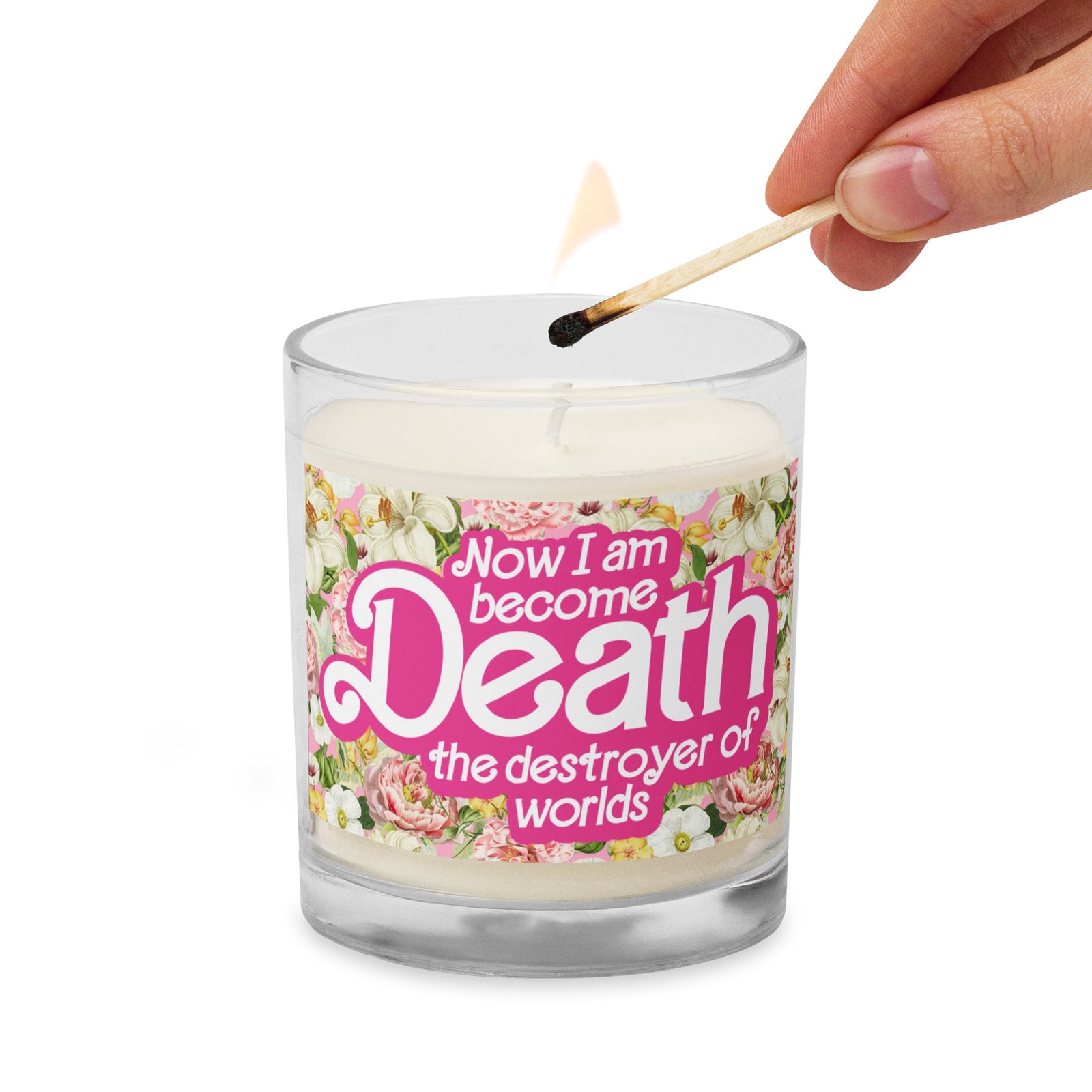 Barbenheimer Glass Jar Soy Wax Candle