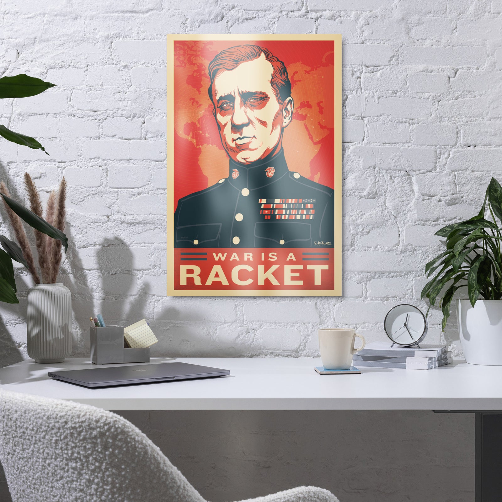 Smedley Butler War Is a Racket Metal Print