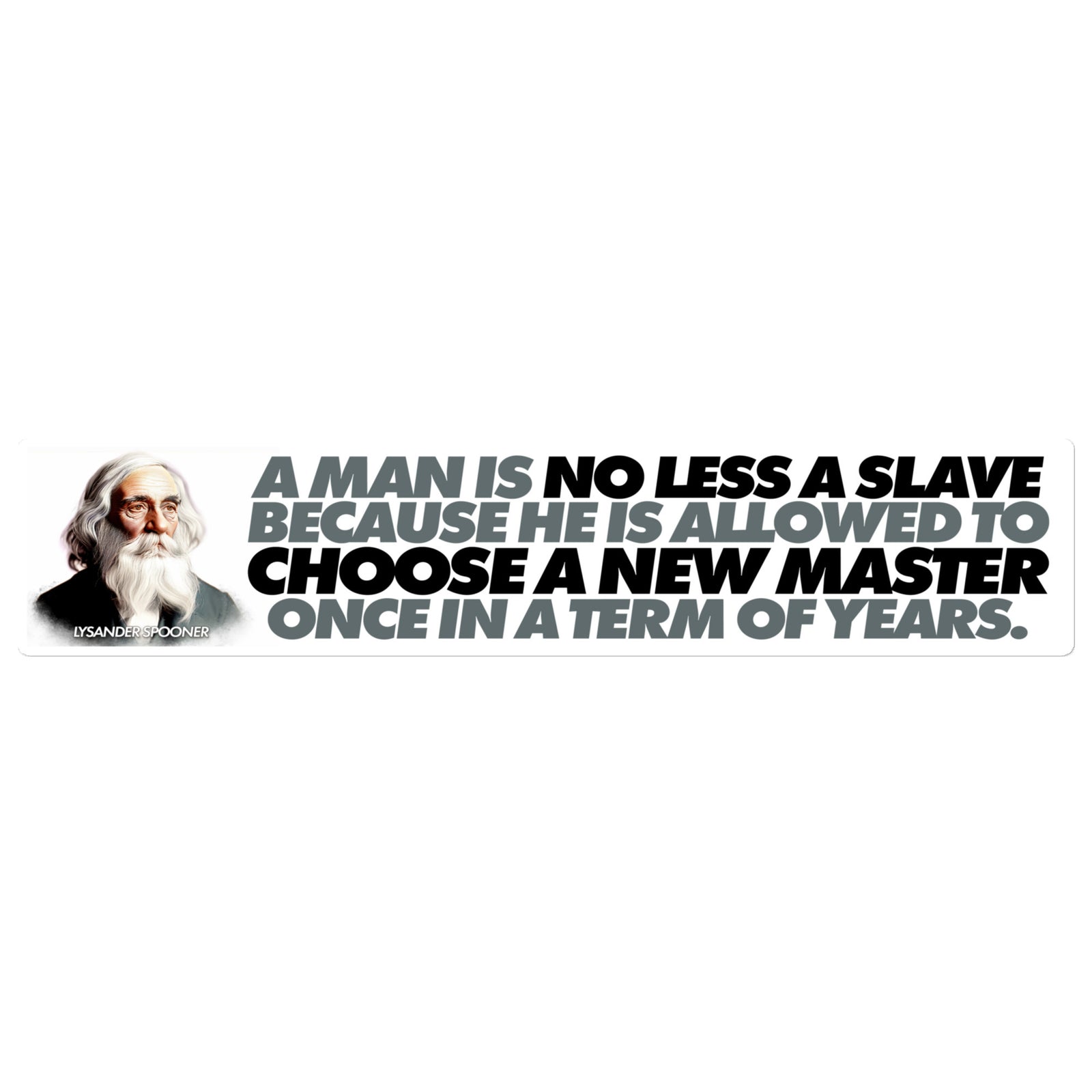 Lysander Spooner Election Quote Jumbo Bumper Sticker