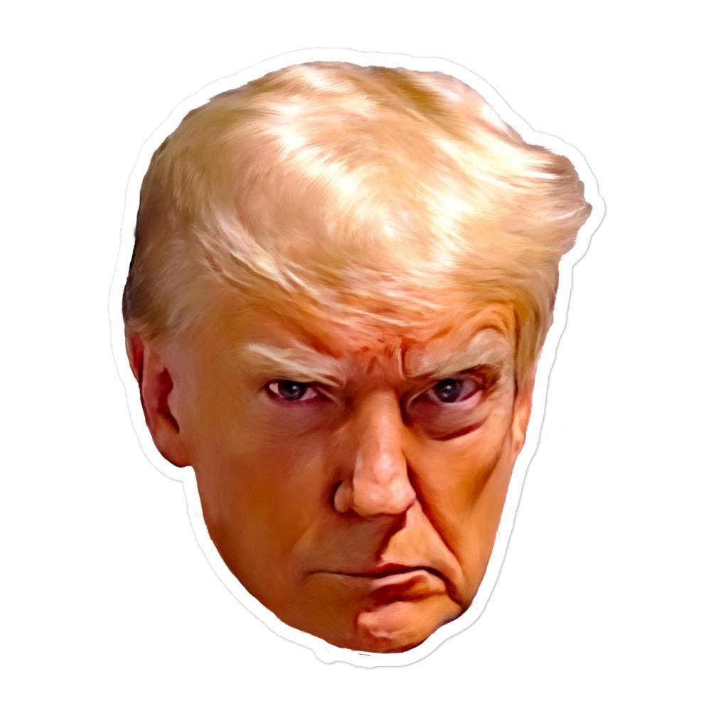 Trump Mugshot Head Sticker