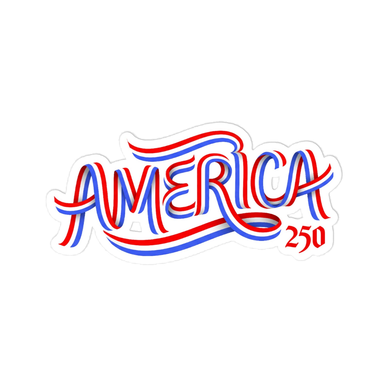 Colorful 'AMERICA' text design on a white background