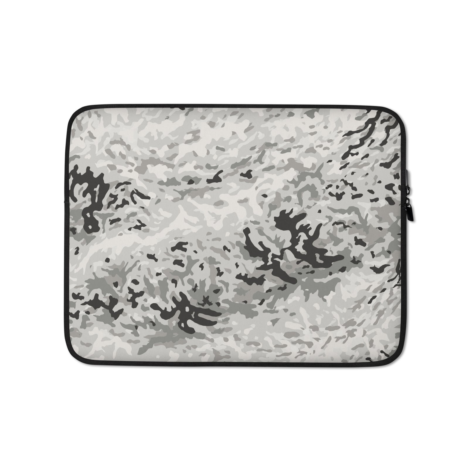 Camouflage laptop sleeve on a white background