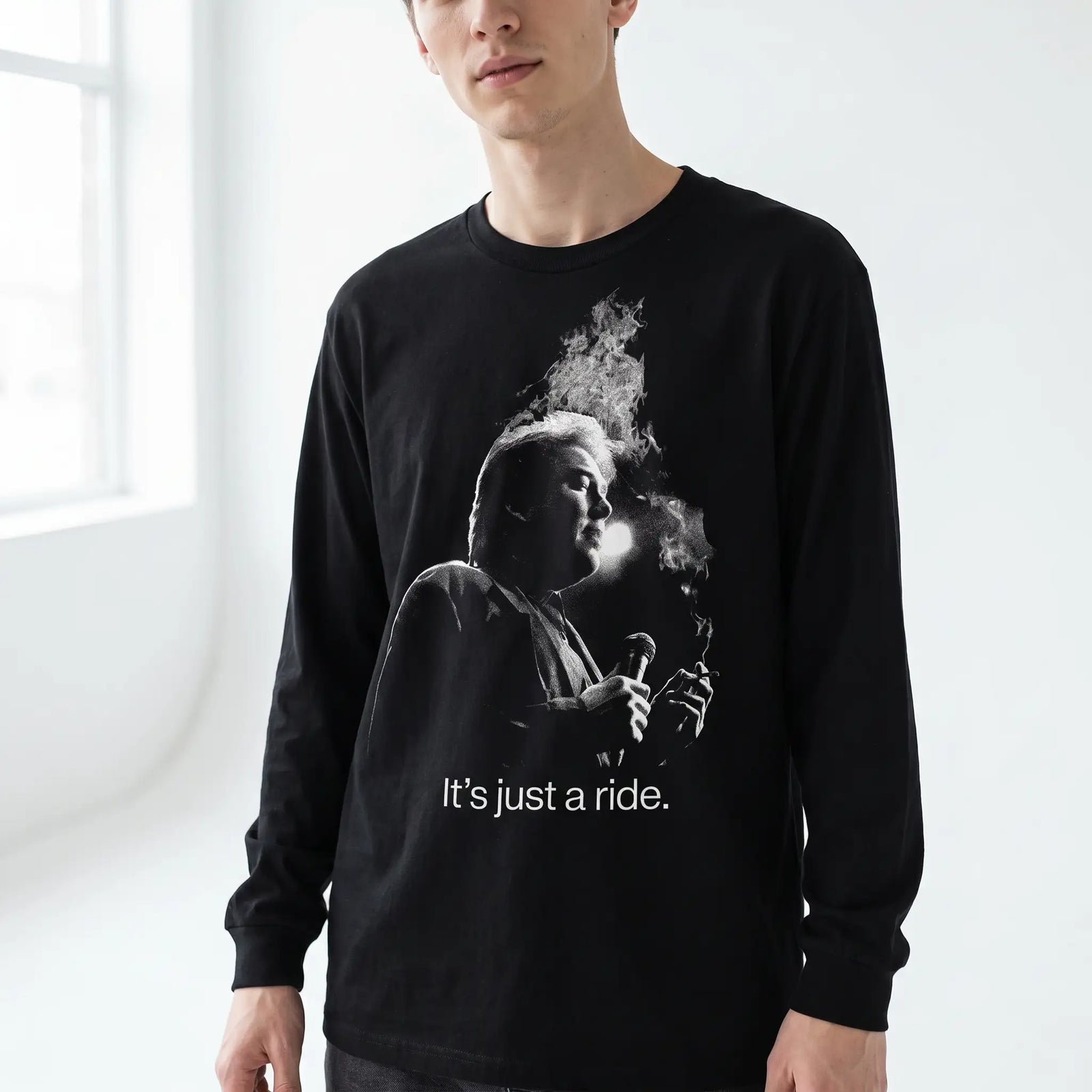 Bill Hicks It's Just a Ride Heavyweight long sleeve Tee